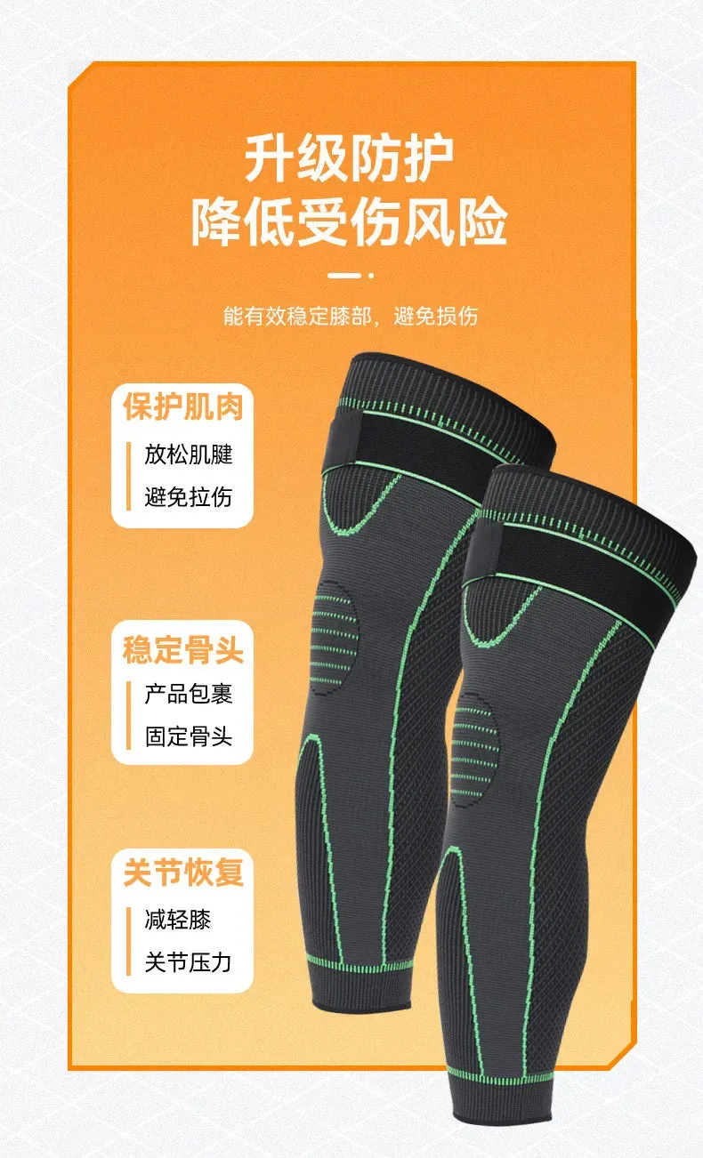 1 Pcs Compression Knee Pads Support Lengthen Stripe Sport Sleeve Arthritis Joint Pain Protector Elastic Kneepad Brace