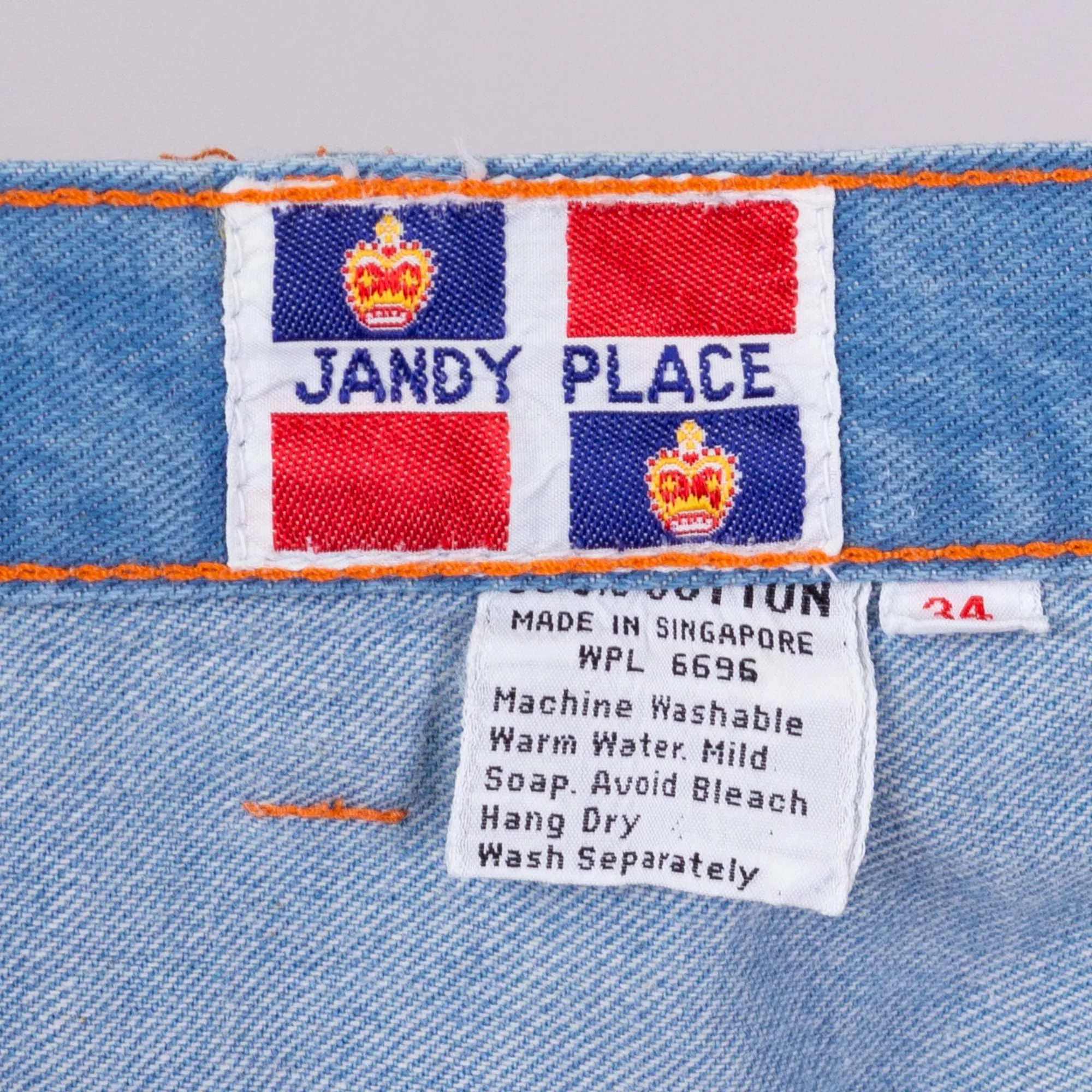 70s Denim Cargo Shorts - 32" Waist