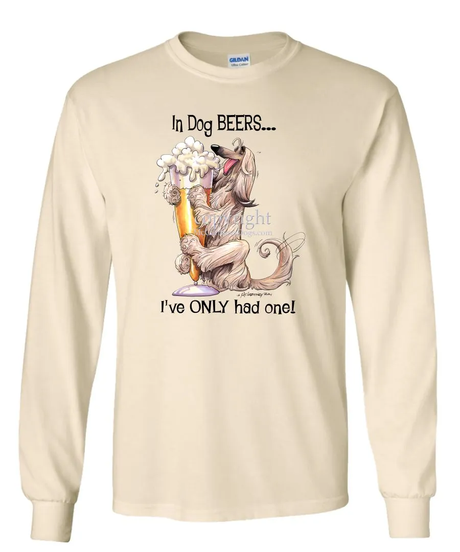 Afghan Hound - Dog Beers - Long Sleeve T-Shirt