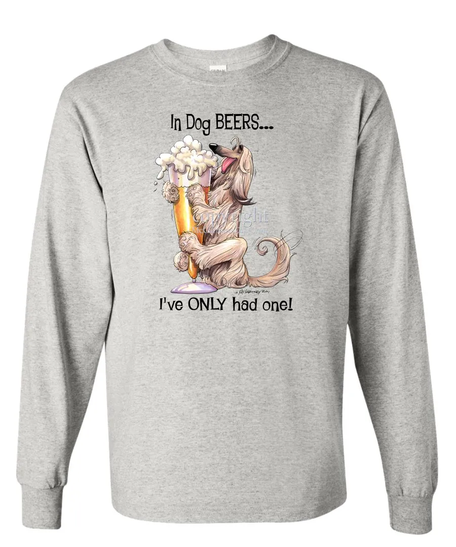 Afghan Hound - Dog Beers - Long Sleeve T-Shirt