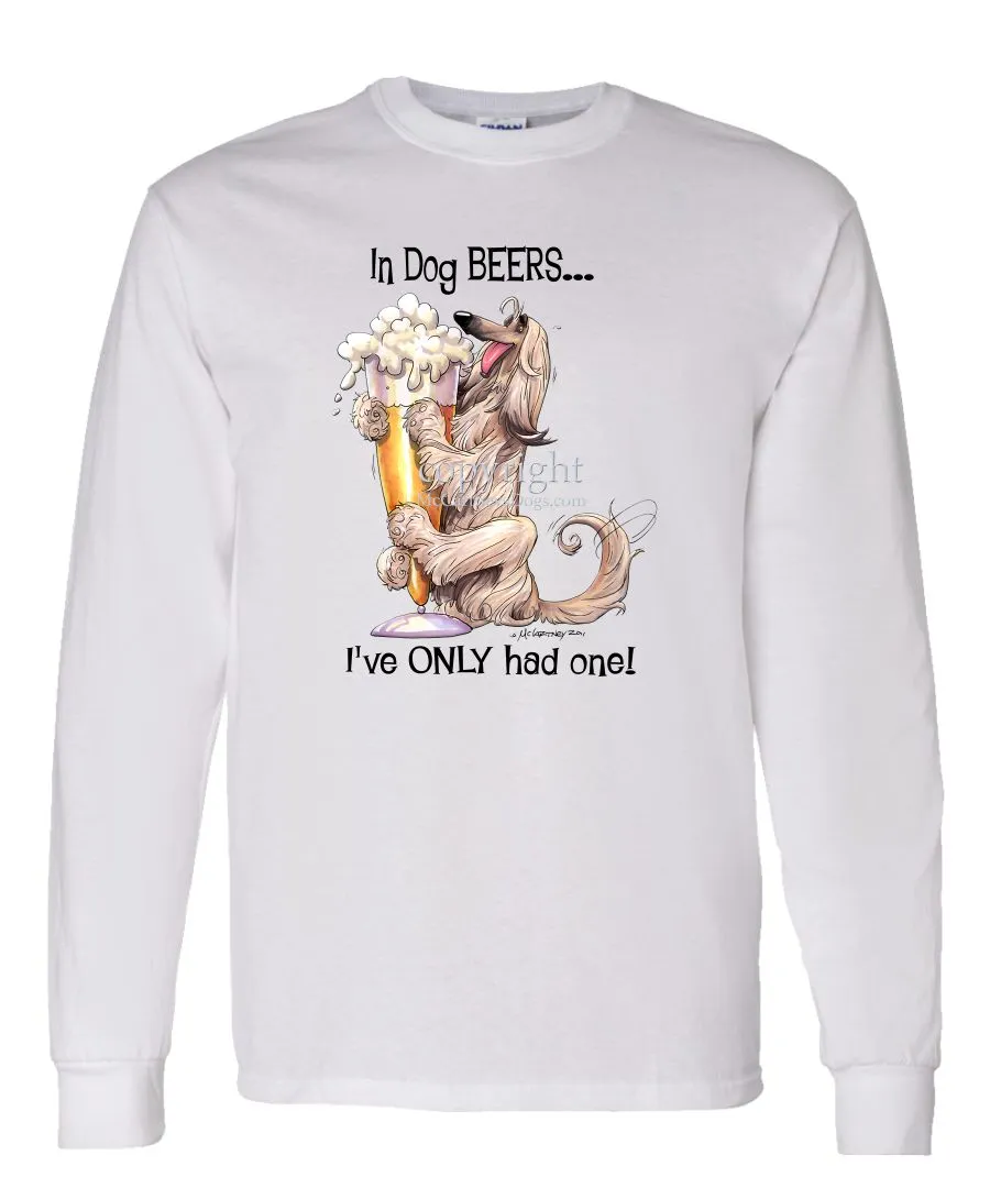 Afghan Hound - Dog Beers - Long Sleeve T-Shirt