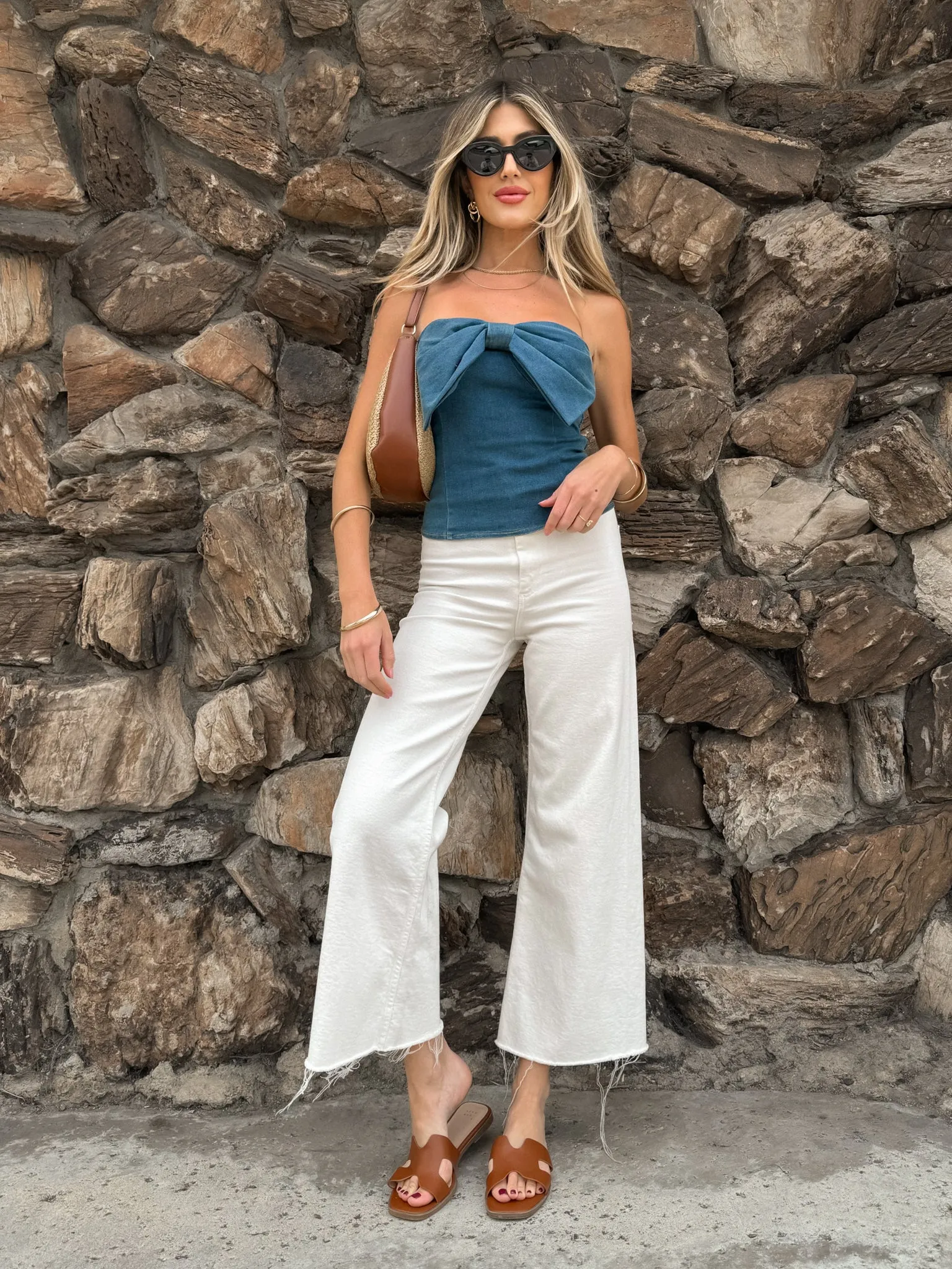 All Wrapped Up Denim Top - Final Sale