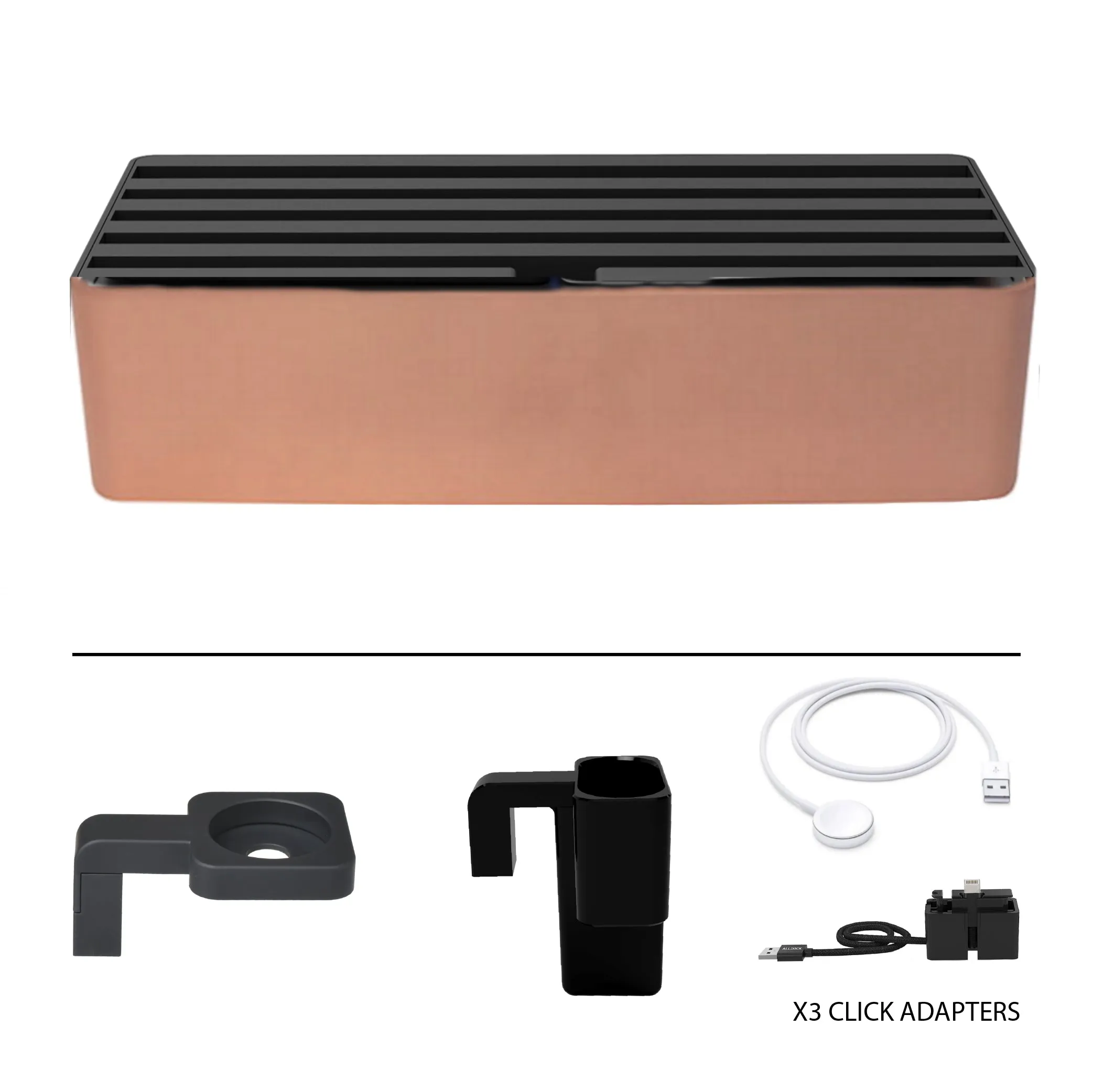 ALLDOCK Classic FAMILY Alu Rose Gold & Black Package