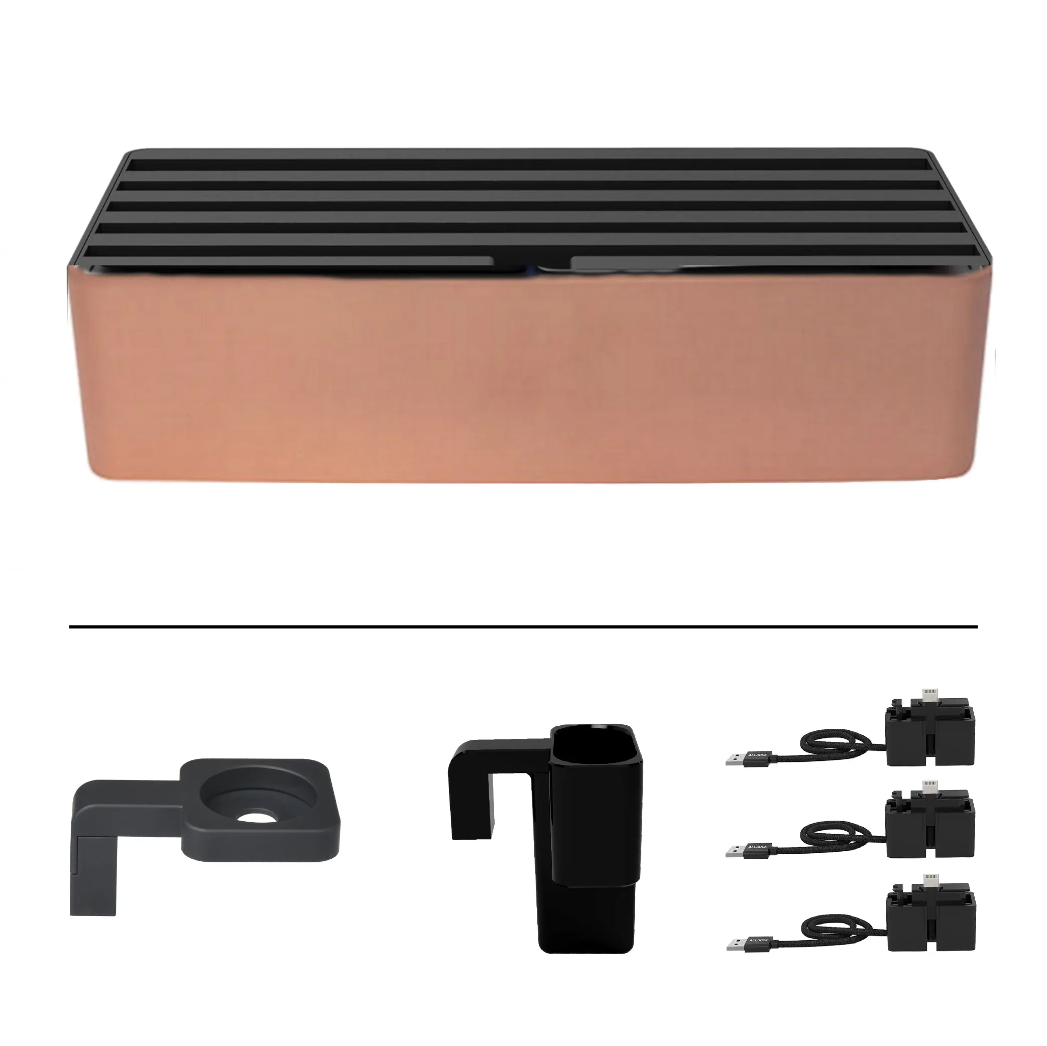 ALLDOCK Classic FAMILY Alu Rose Gold & Black Package