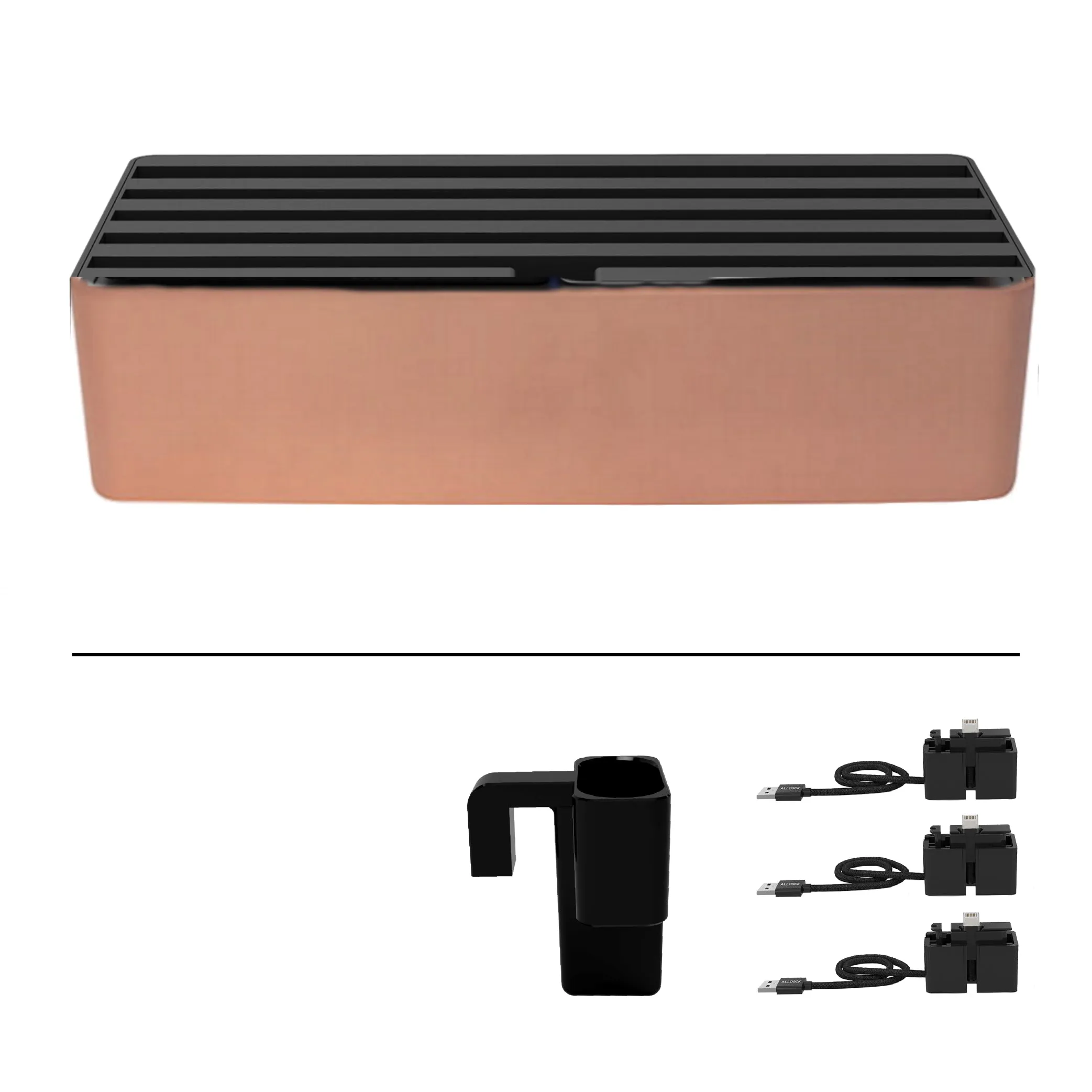 ALLDOCK Classic FAMILY Alu Rose Gold & Black Package