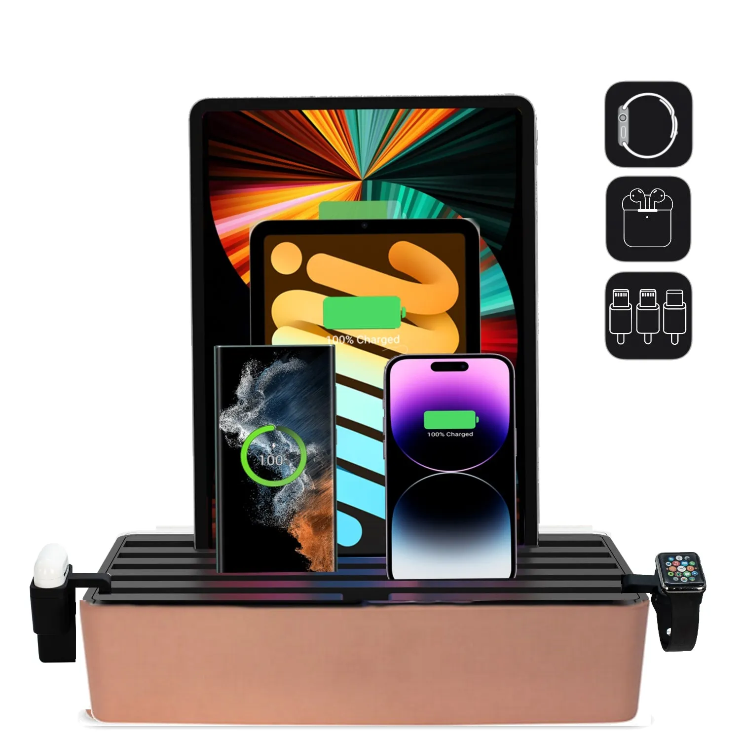 ALLDOCK Classic FAMILY Alu Rose Gold & Black Package