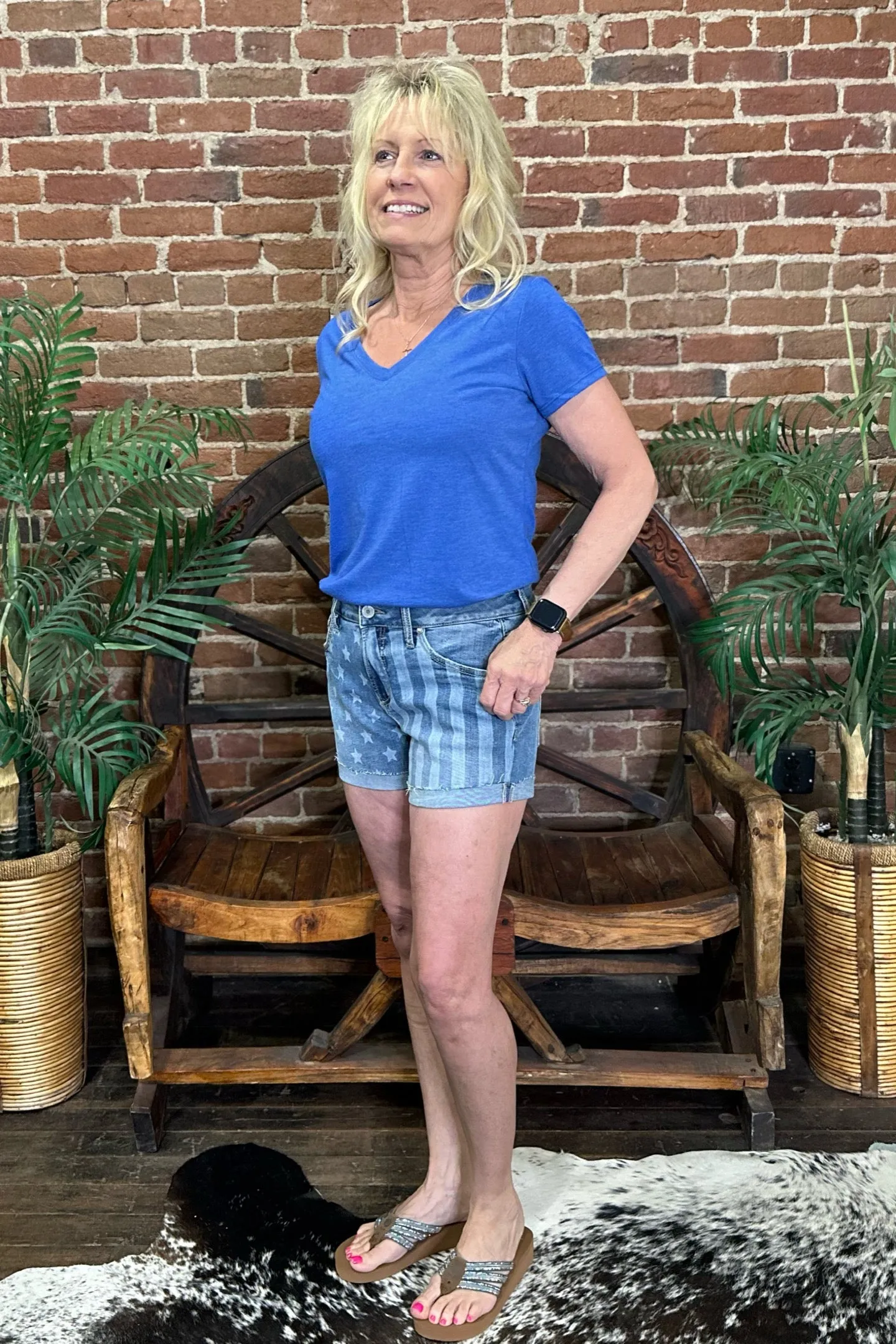 Americana Boyfriend Shorts by Silver Jeans
