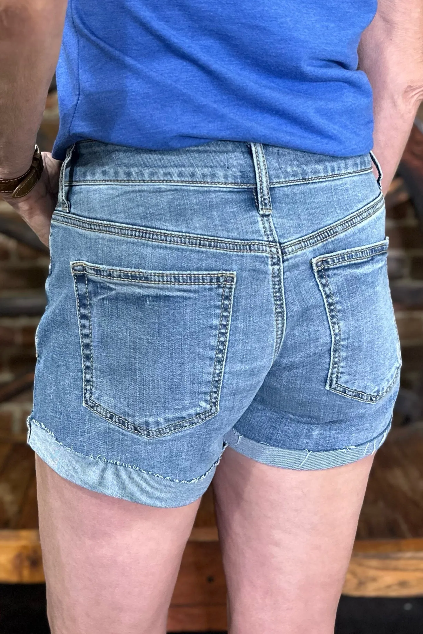 Americana Boyfriend Shorts by Silver Jeans