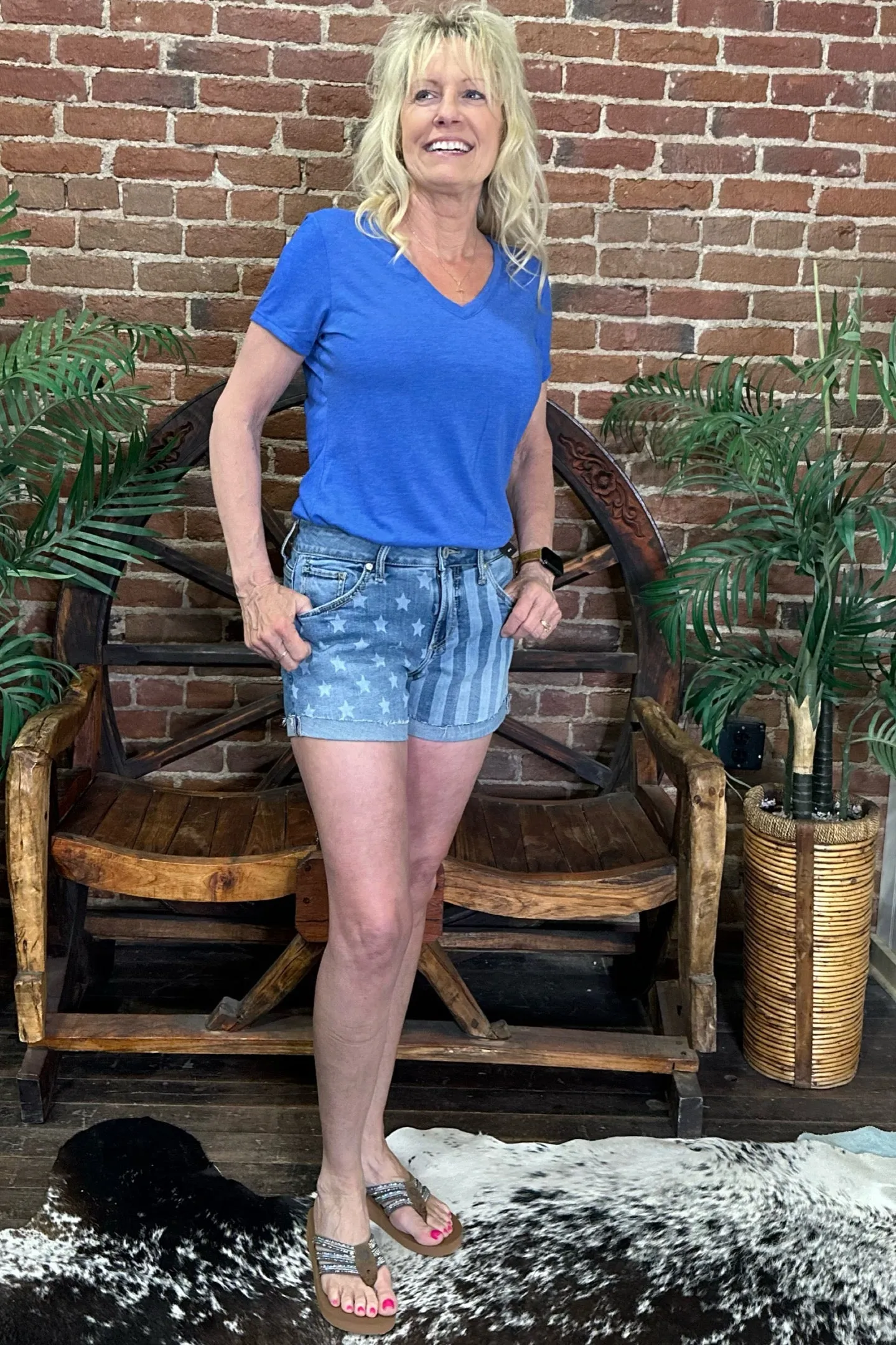 Americana Boyfriend Shorts by Silver Jeans