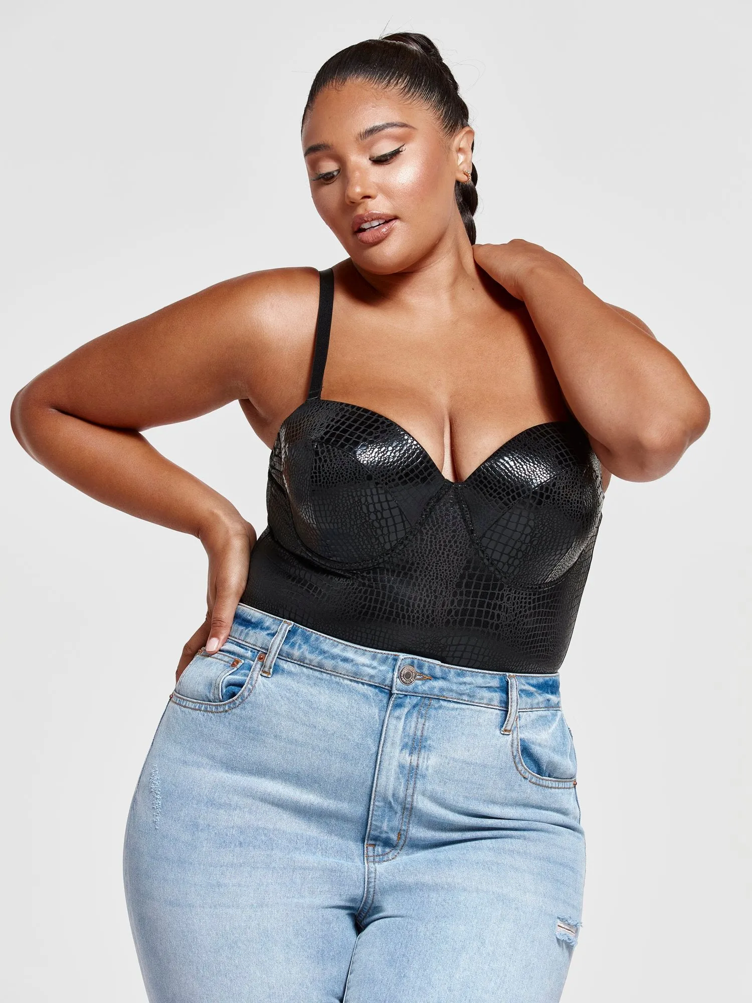 Anika Patent Leather Bodysuit