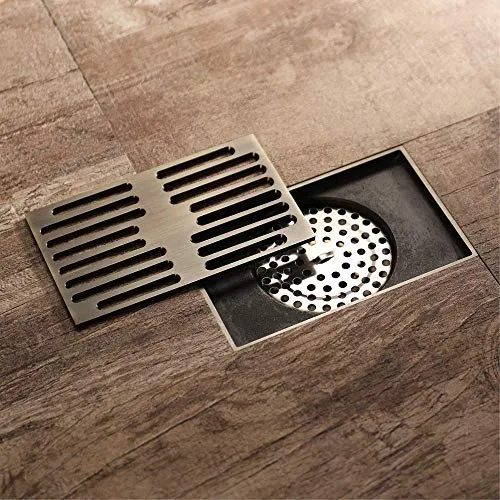 Antique Bronze Rectangular Floor Drain Cover
