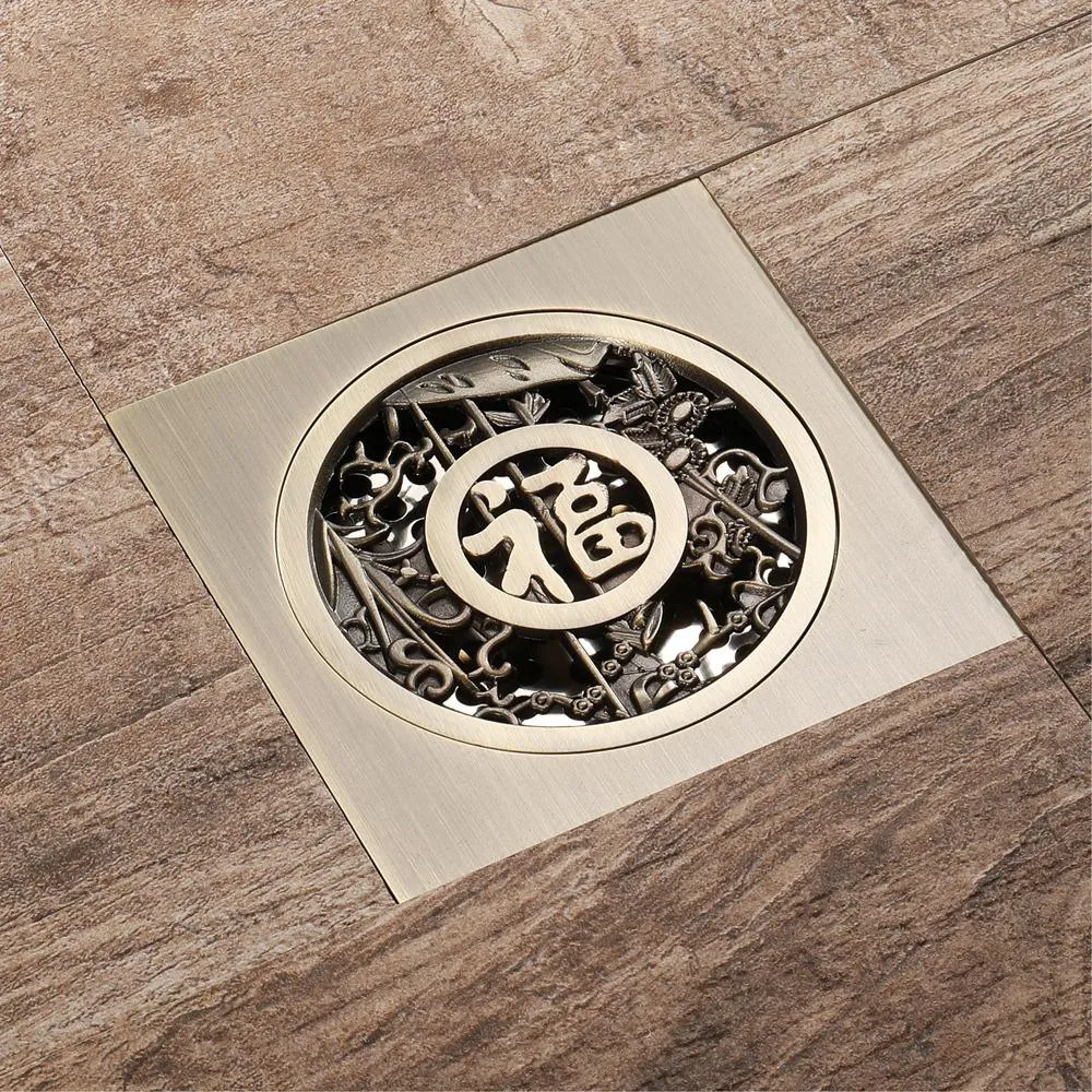 Antique Brushed Square Anti-odor Floor Drain
