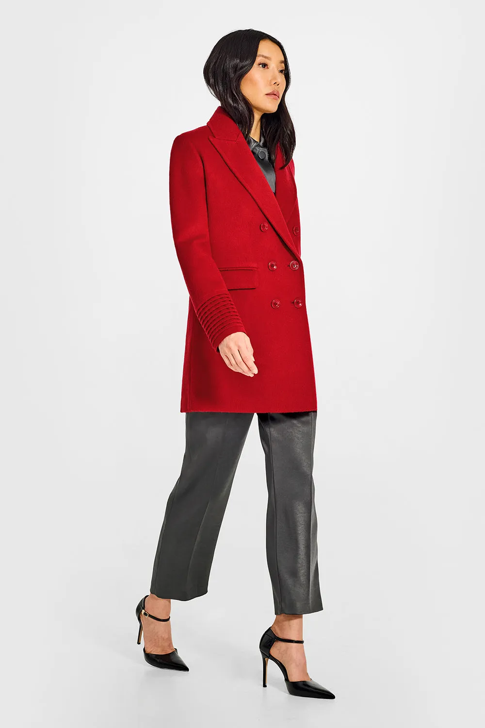 Baby Alpaca Peak Collar Topcoat