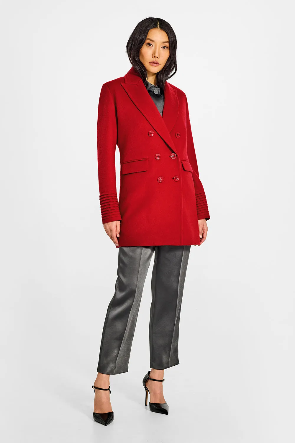 Baby Alpaca Peak Collar Topcoat