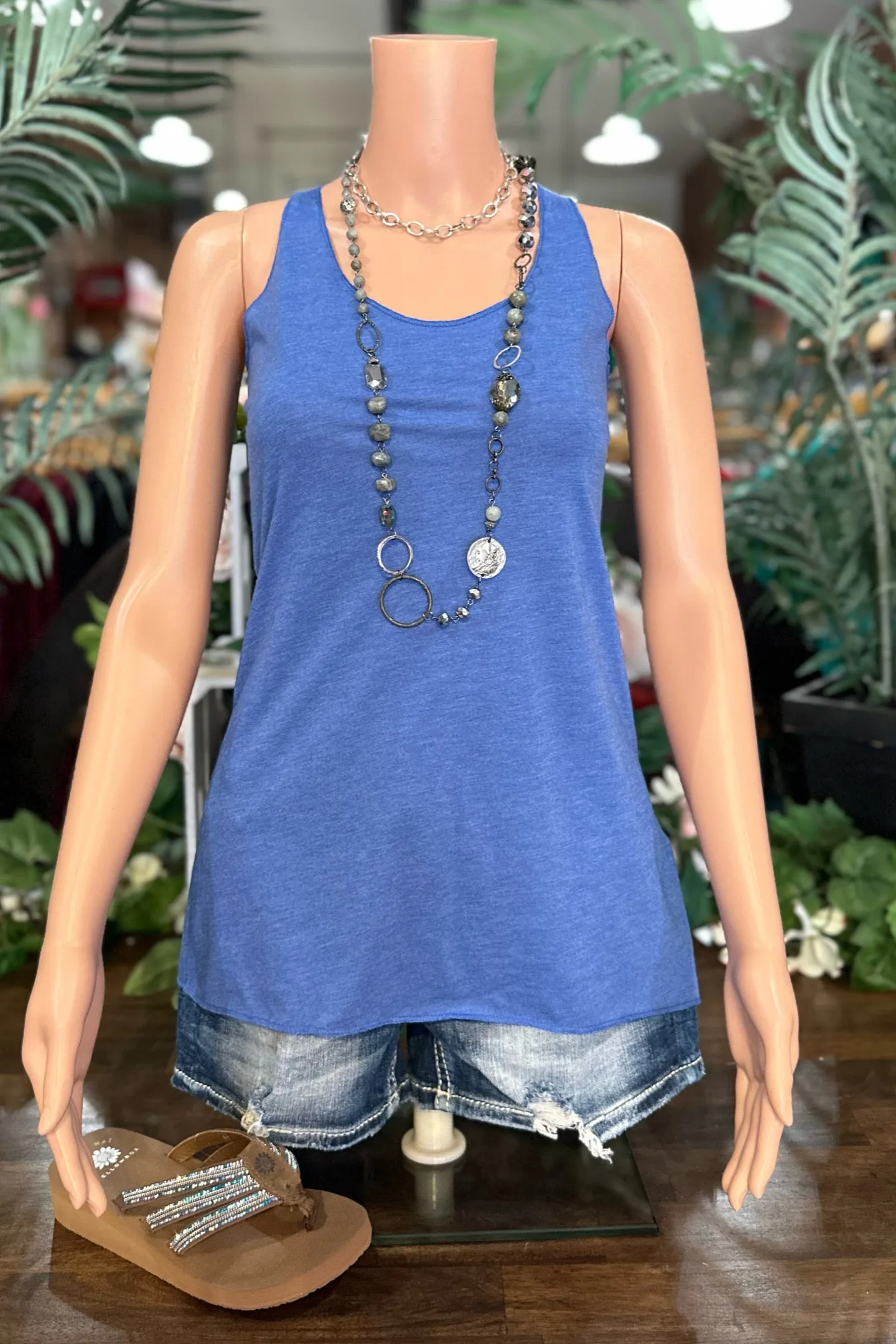 BEST EVER Racerback Tank - Vintage Royal