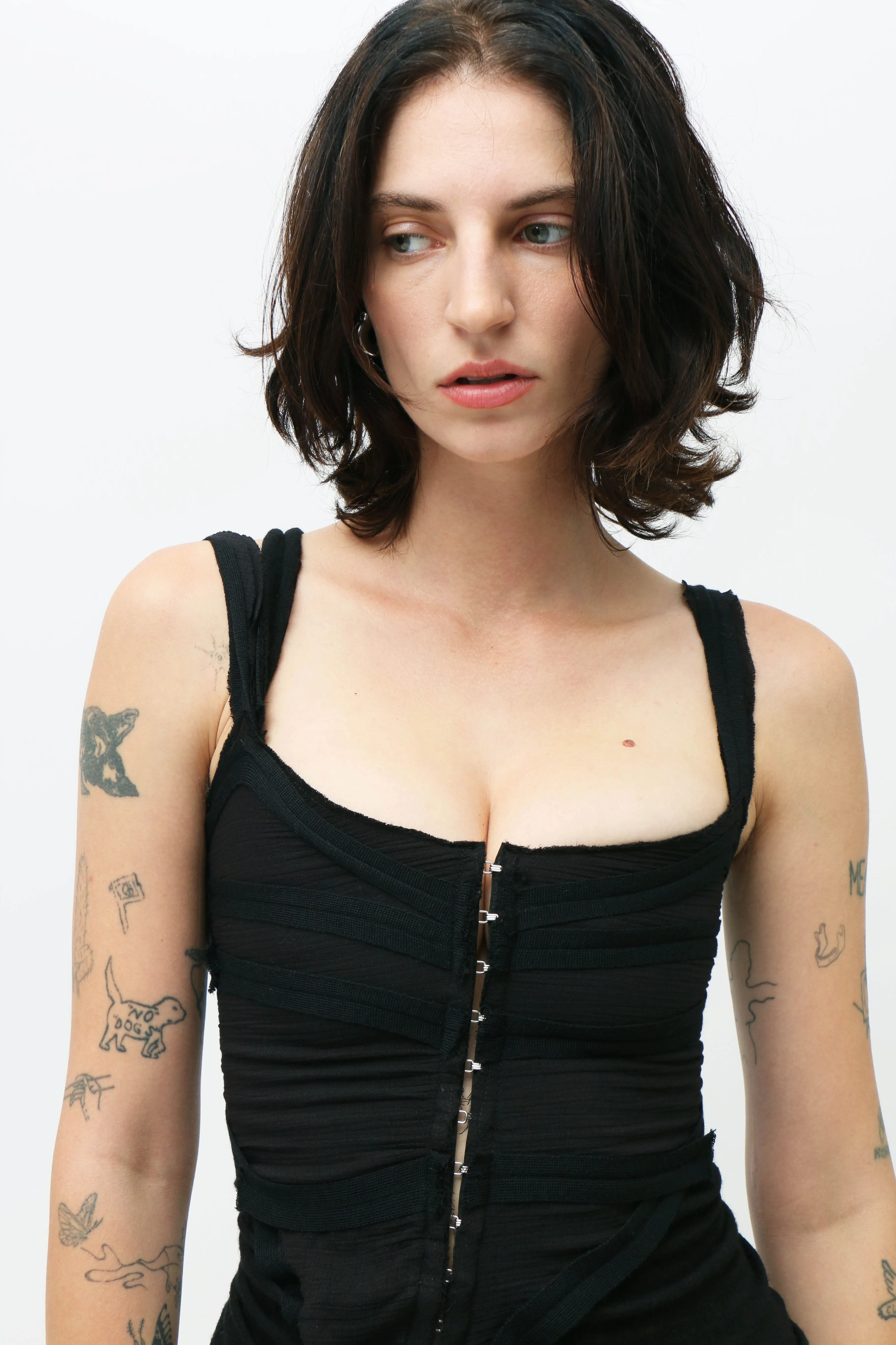 Black Corset Tape Top