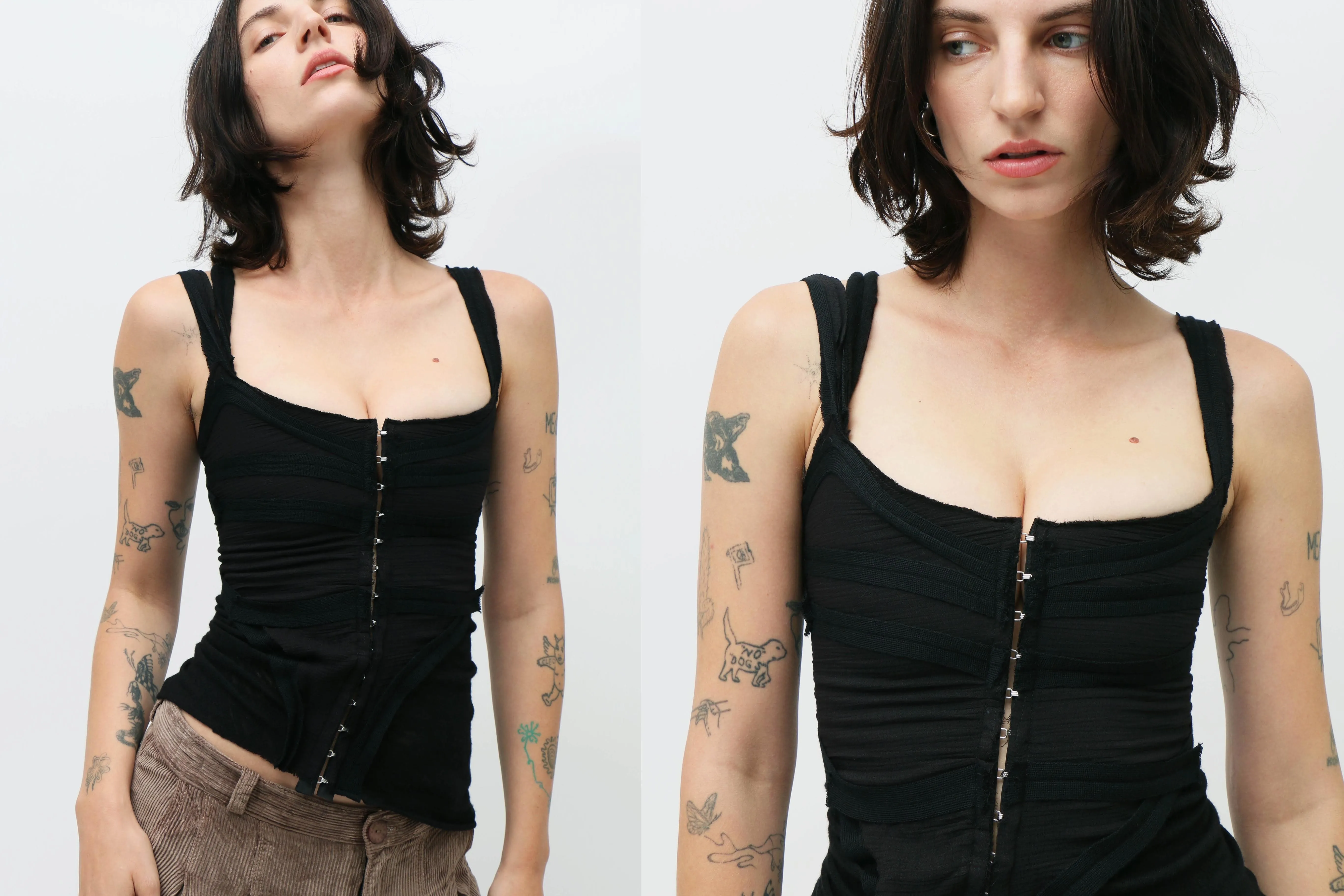 Black Corset Tape Top