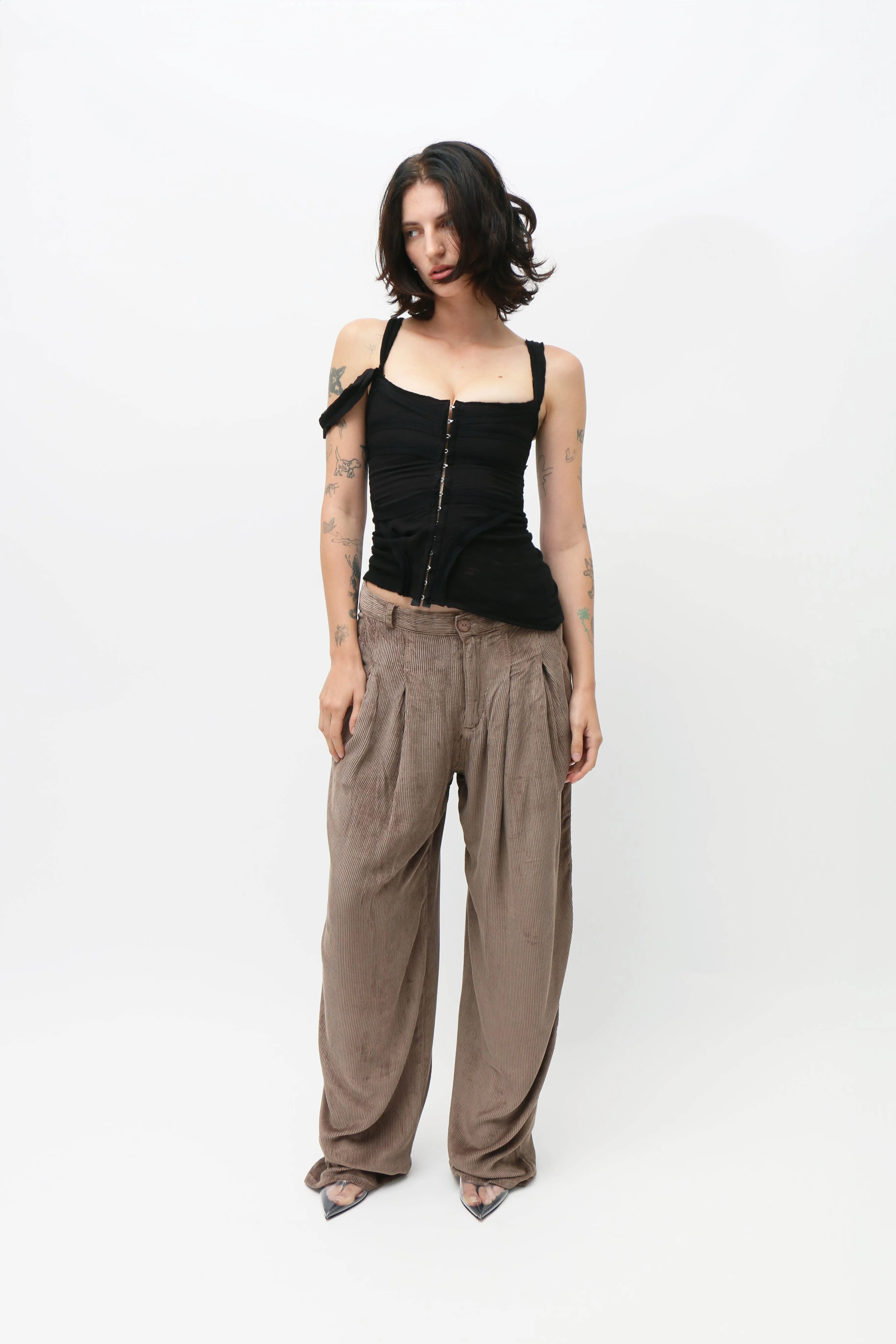 Black Corset Tape Top