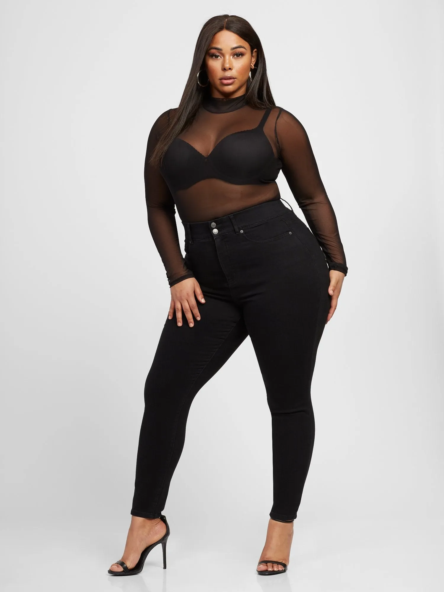 Black Curvy Skinny Jeans - Tall Inseam