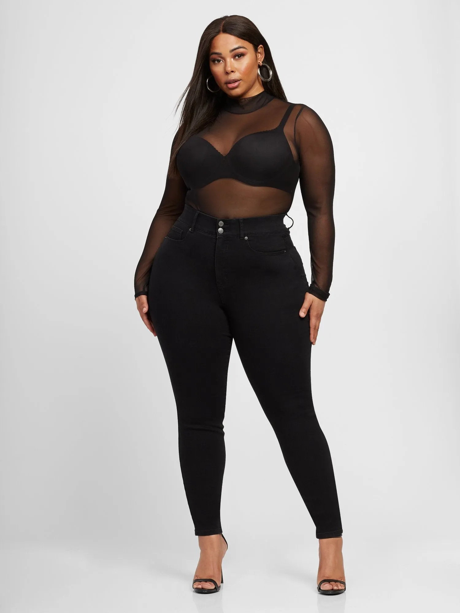 Black Curvy Skinny Jeans - Tall Inseam