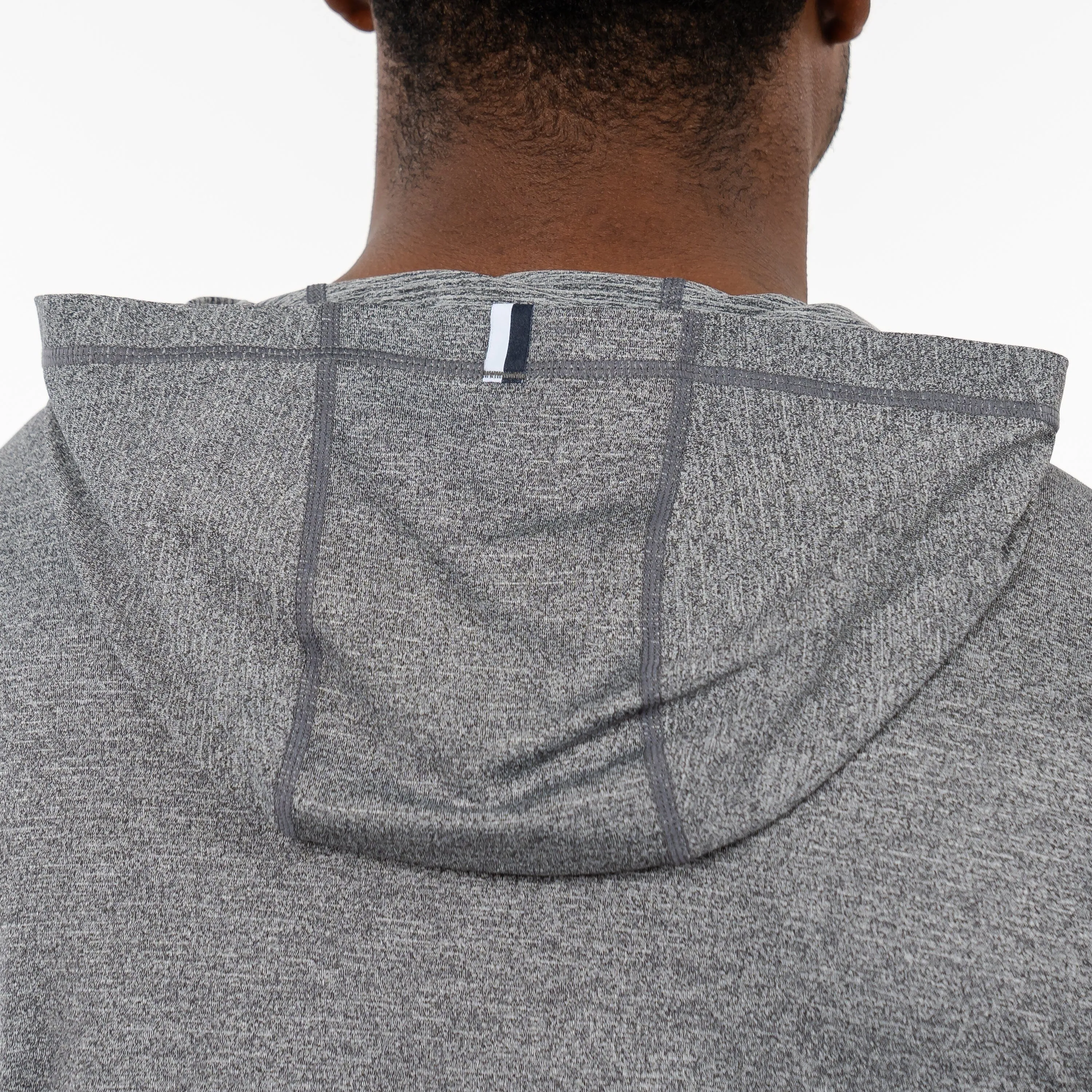 Blitz Tech Hoodie | Heather - Middie Grey/White
