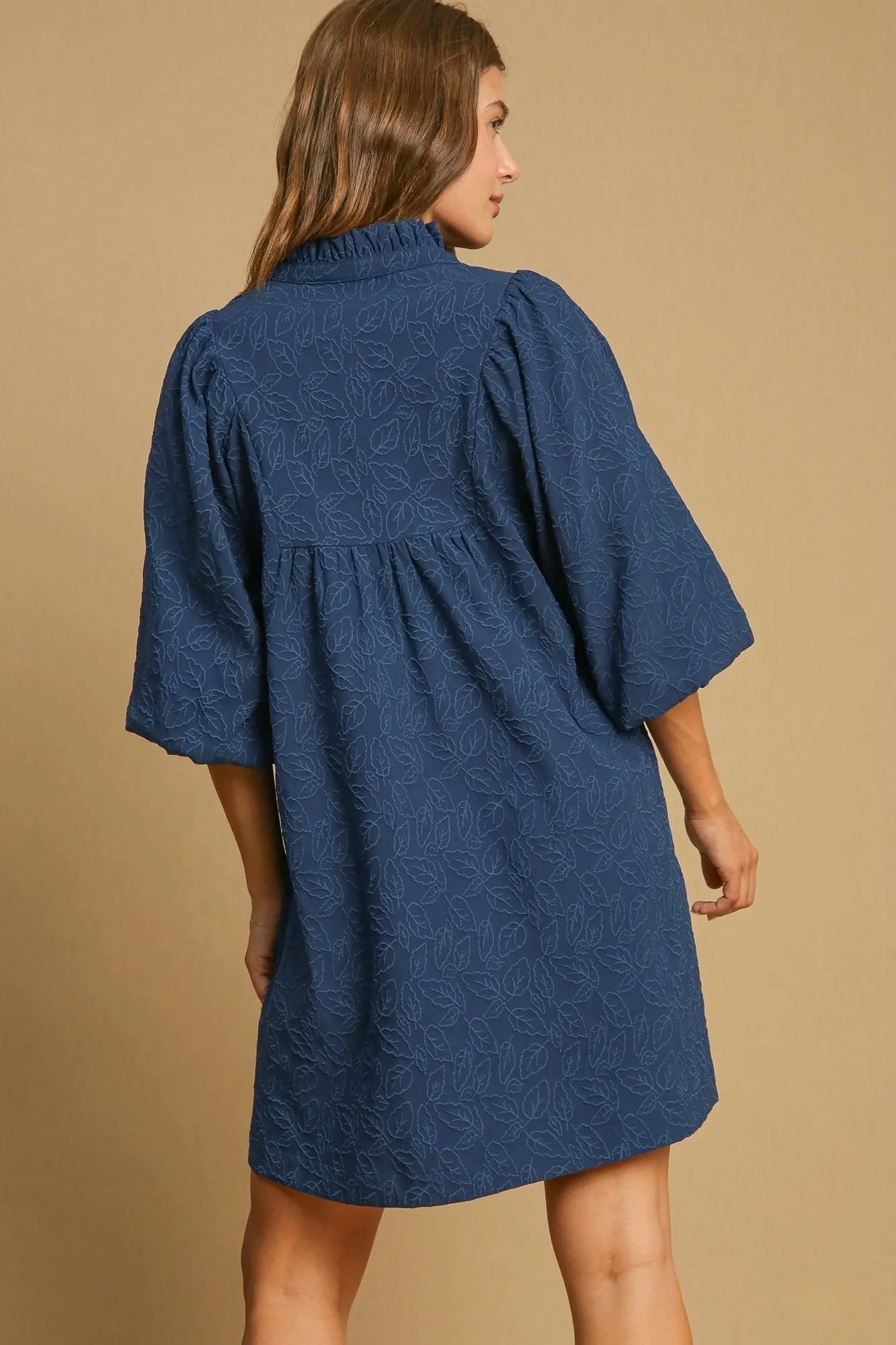 Blooming Lace Navy Babydoll Dress