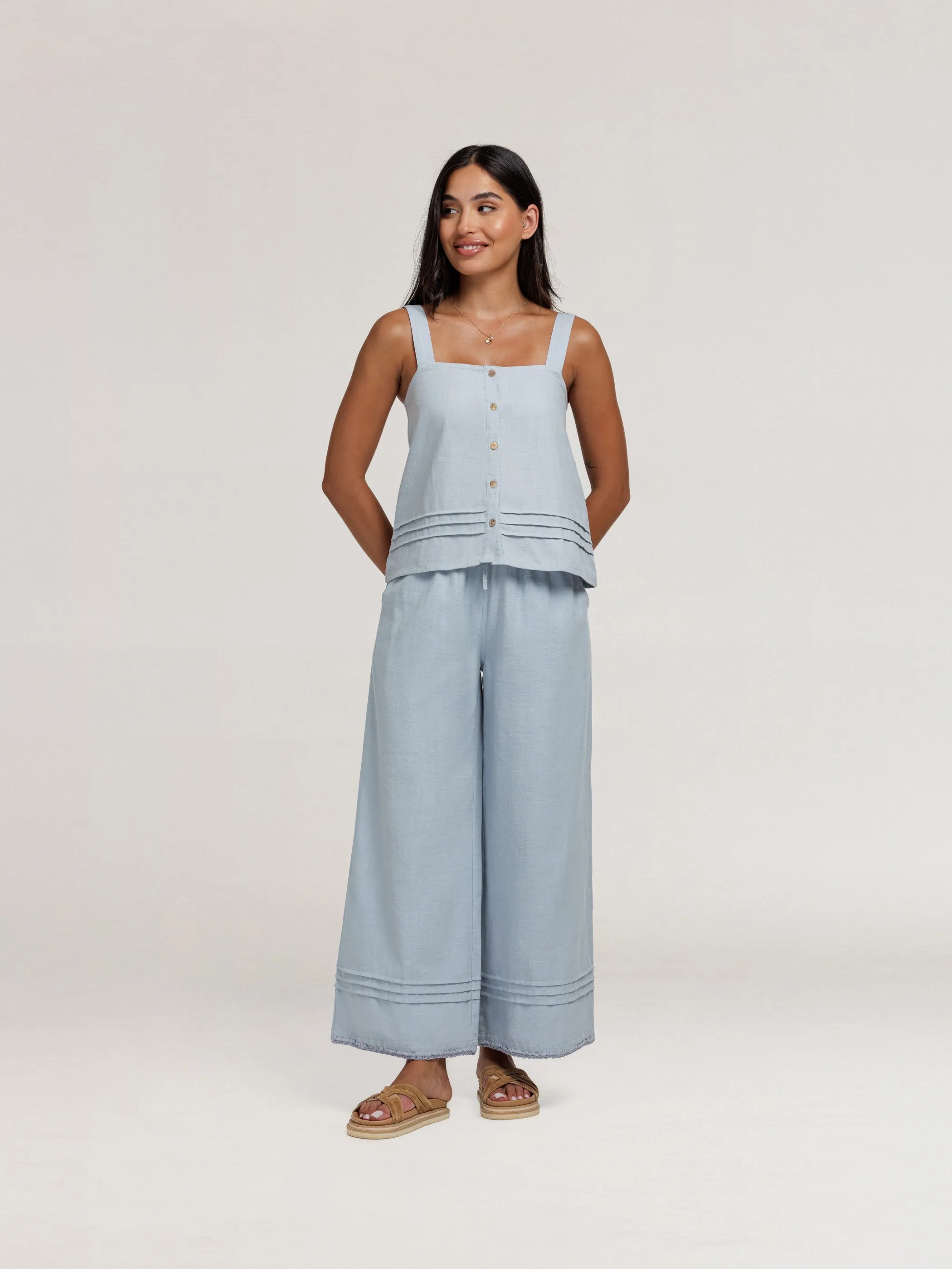 Cassia Cotton Top Slate Blue