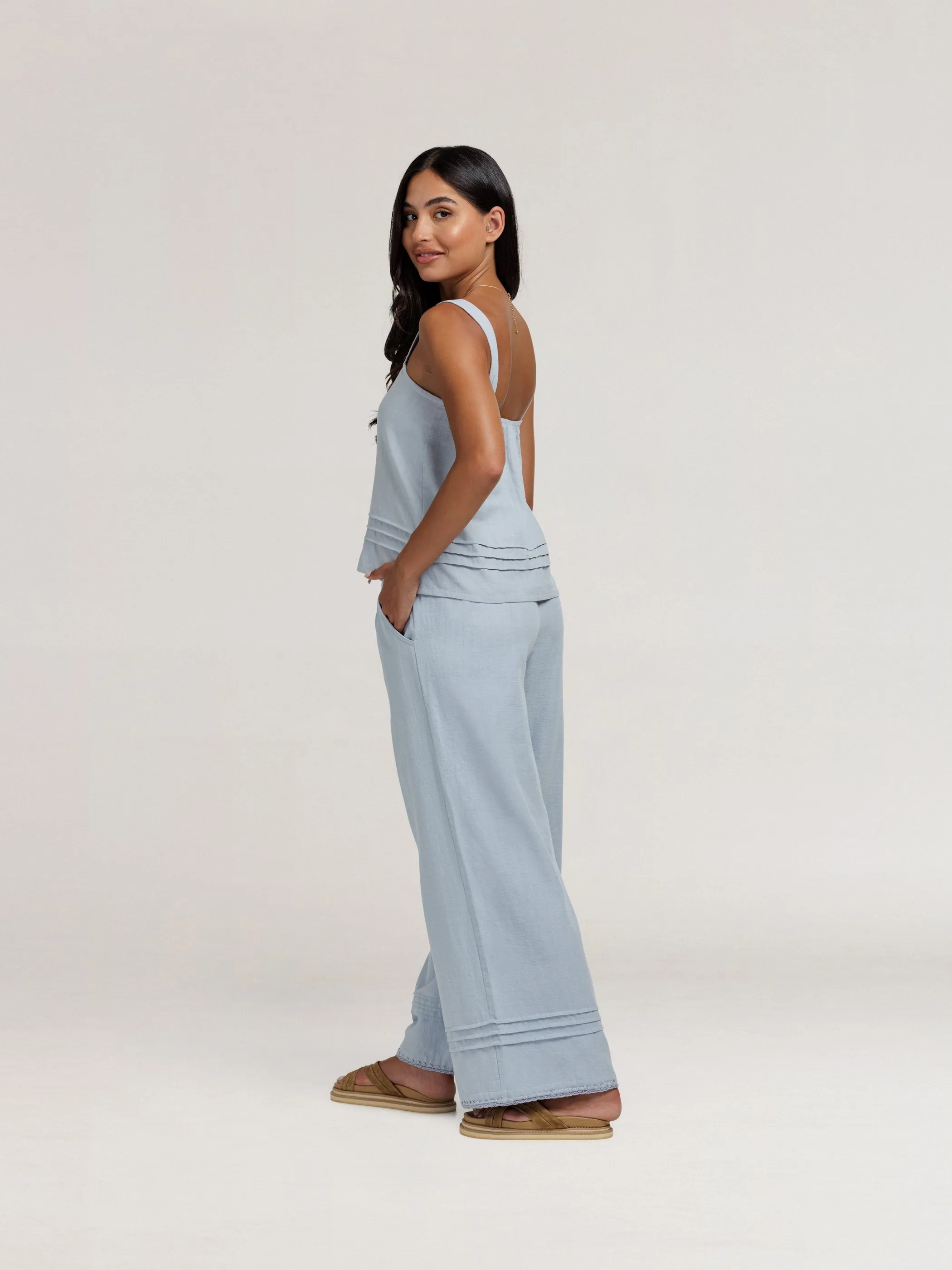 Cassia Cotton Top Slate Blue