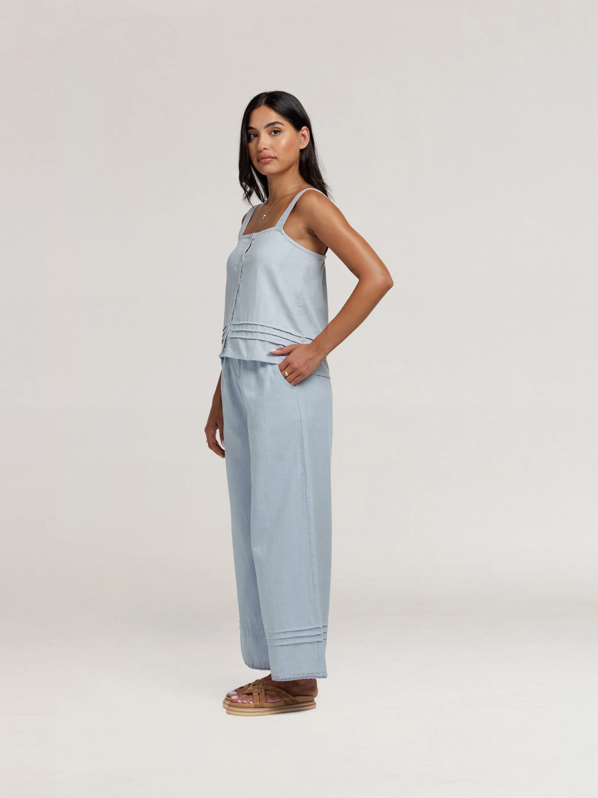 Cassia Cotton Top Slate Blue