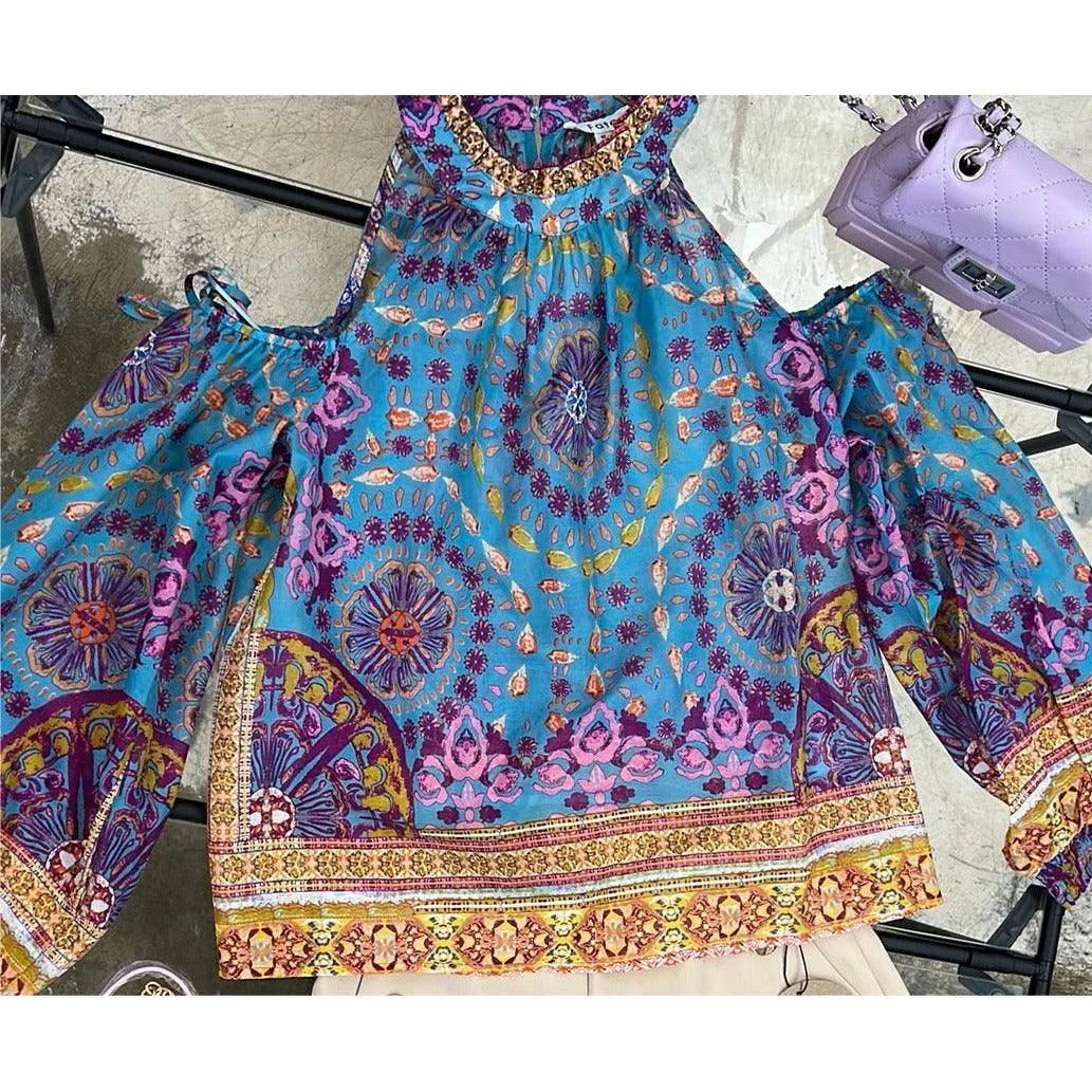 Cold Shoulder Cotton Top