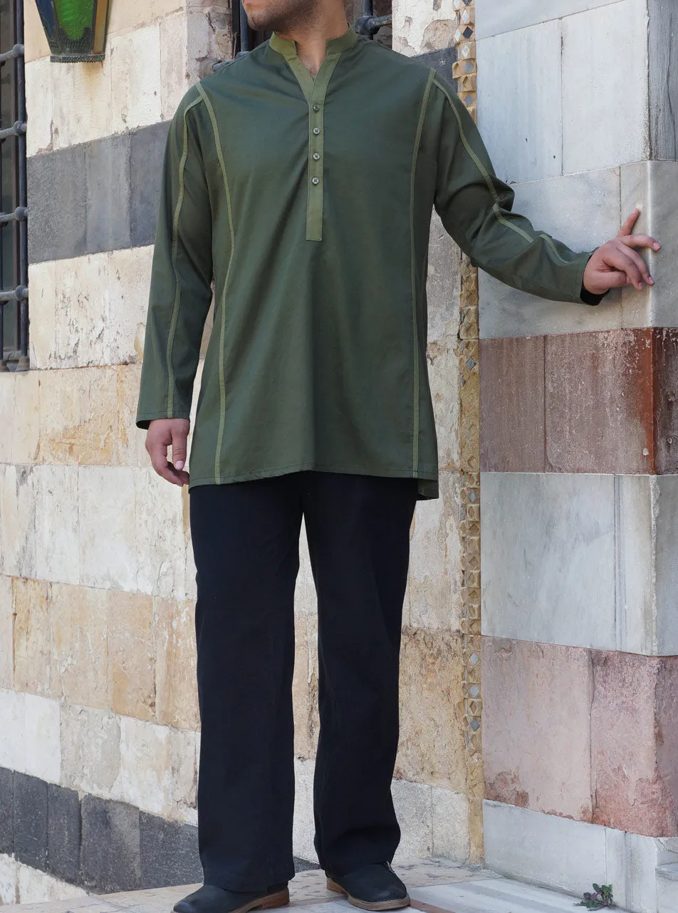 Cotton Bias Trim Kurta Top