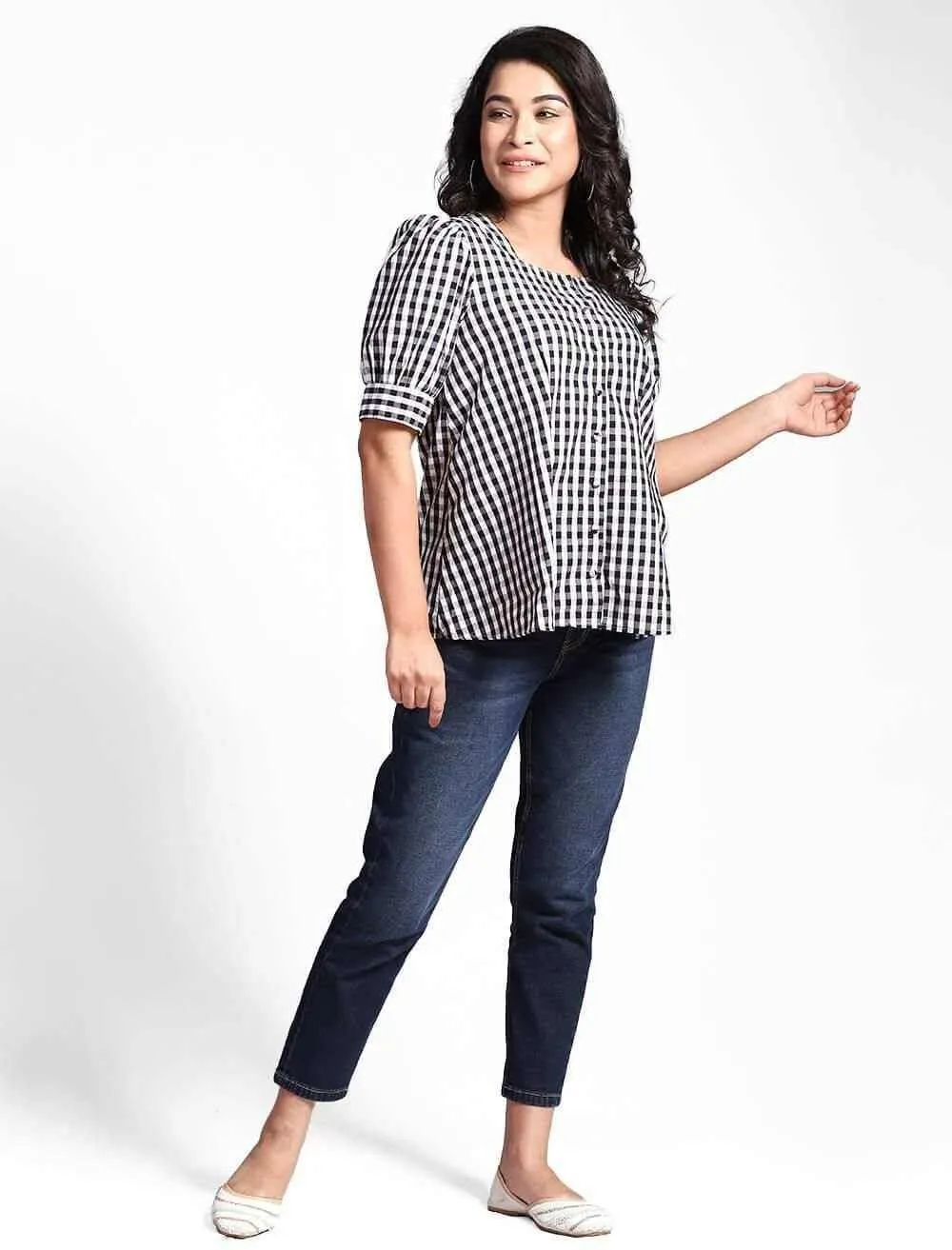 Cotton Puff Sleeve Top