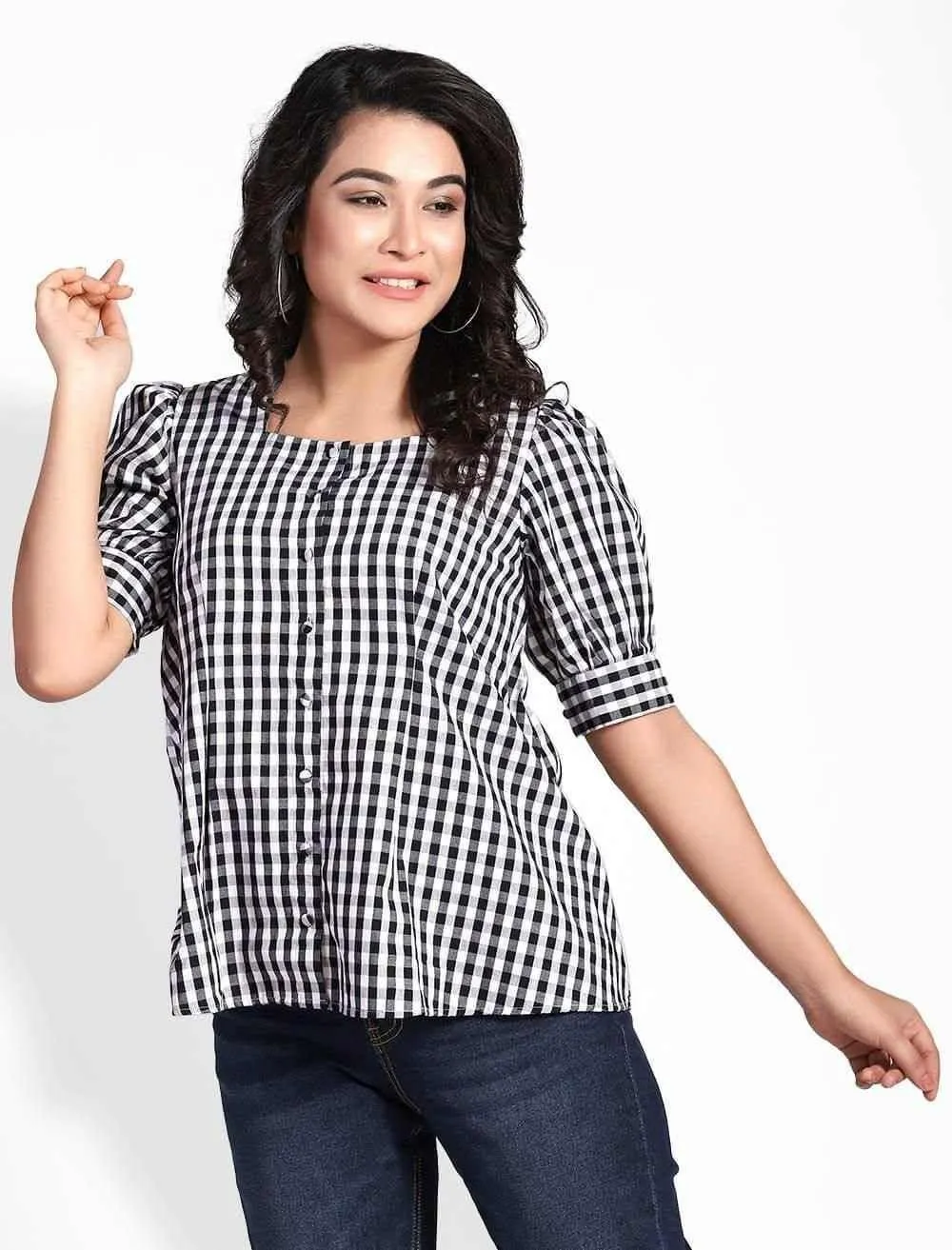 Cotton Puff Sleeve Top