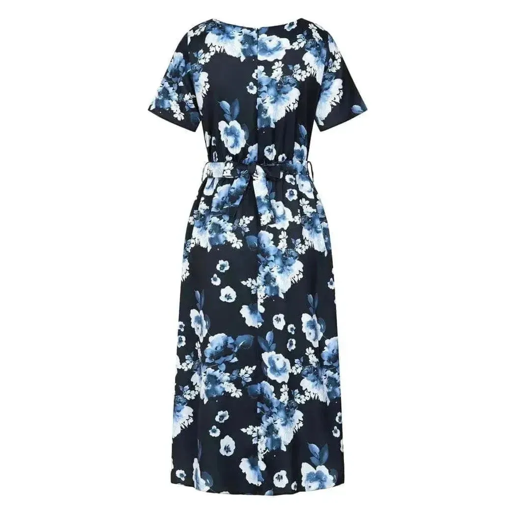 Daphne Dress - Navy Floral
