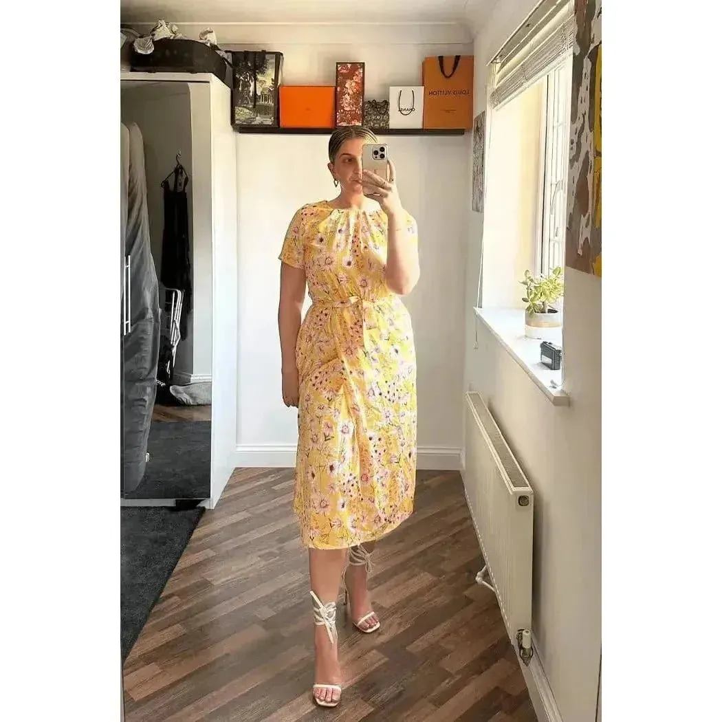 Daphne Dress - Yellow Floral