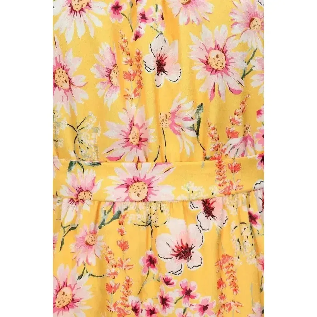 Daphne Dress - Yellow Floral