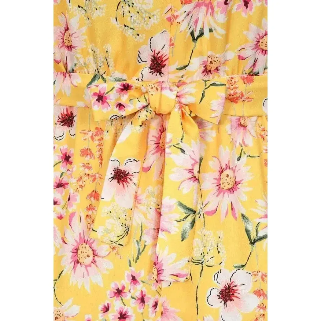 Daphne Dress - Yellow Floral