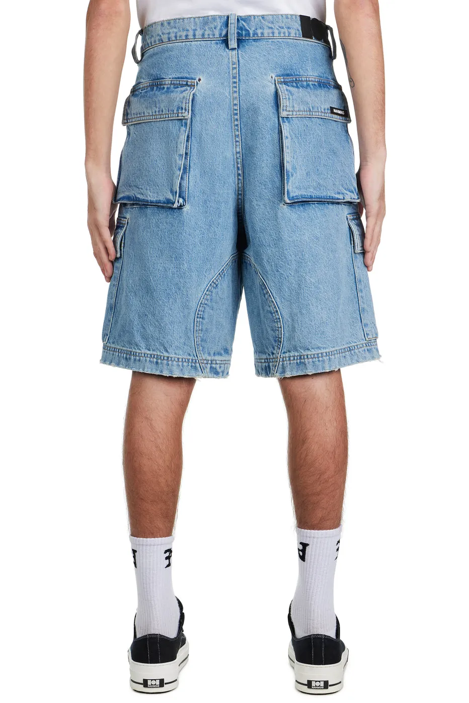 DENIM LOGO CARGO SHORTS