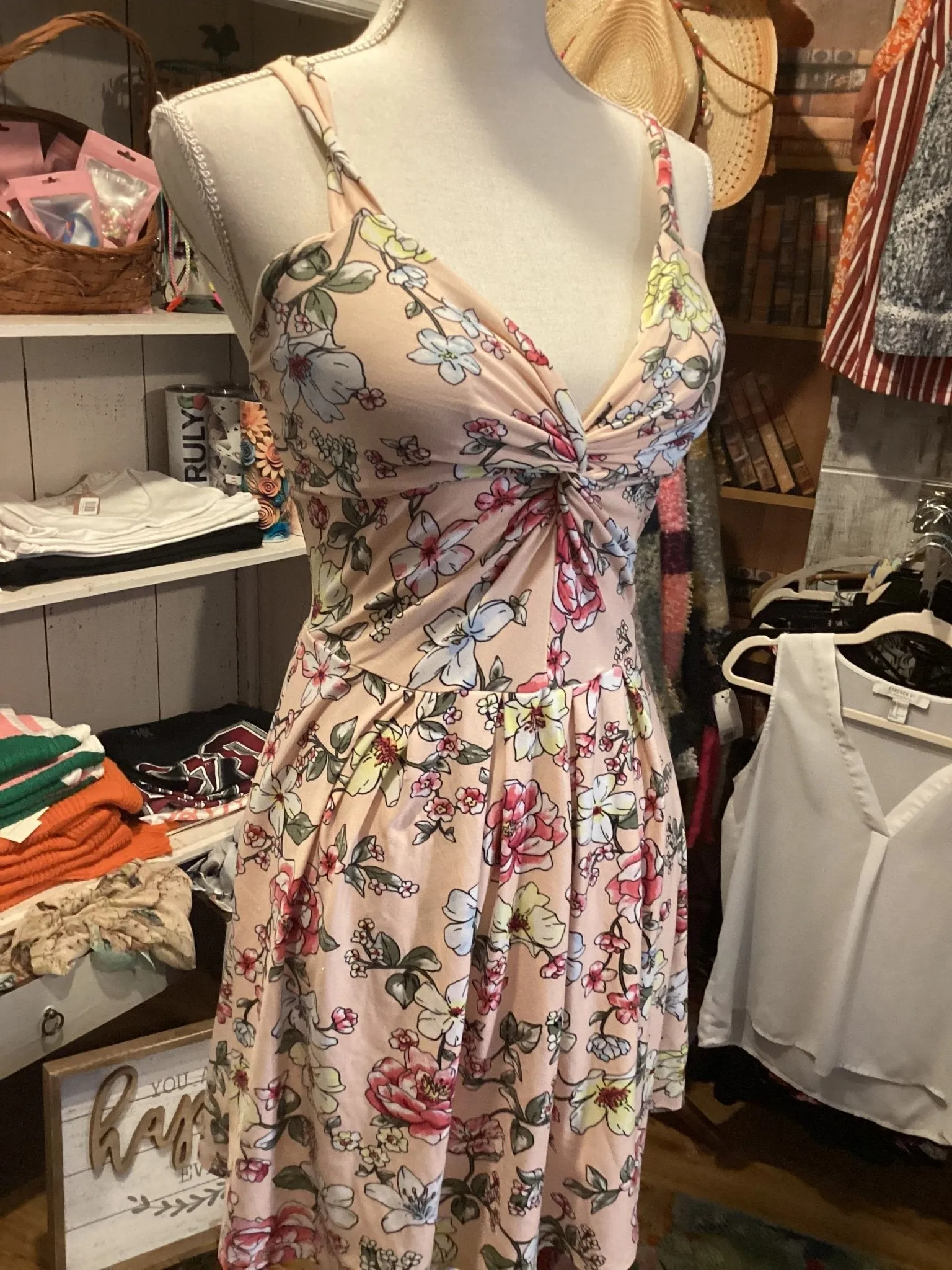 Derek Heart pink floral Dress size medium