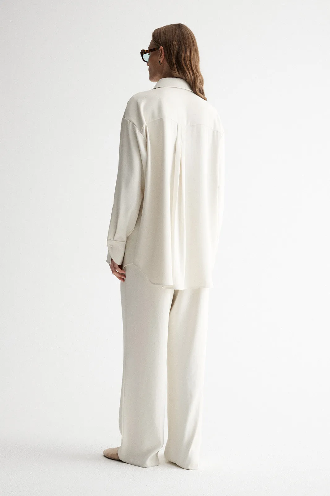 Edra Ls Shirt Ecru