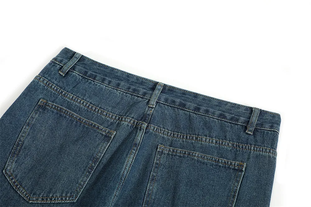 Fashion Personality Denim Trousers Men