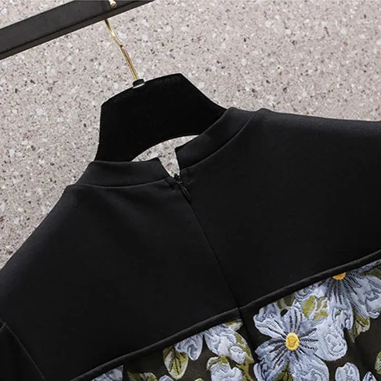 Floral Magic: The Puff Sleeve A-Line Dress for Vintage Lovers
