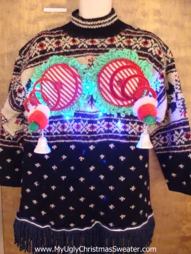 Funny Nordic Light-up Naughty Ugly Christmas Sweater