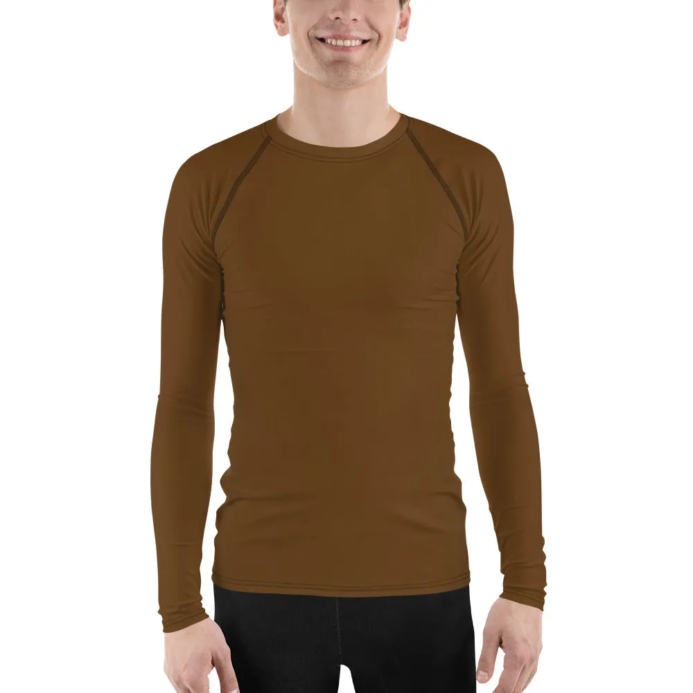 GG - Men's LS T-Shirt with Rash Guard - Brown