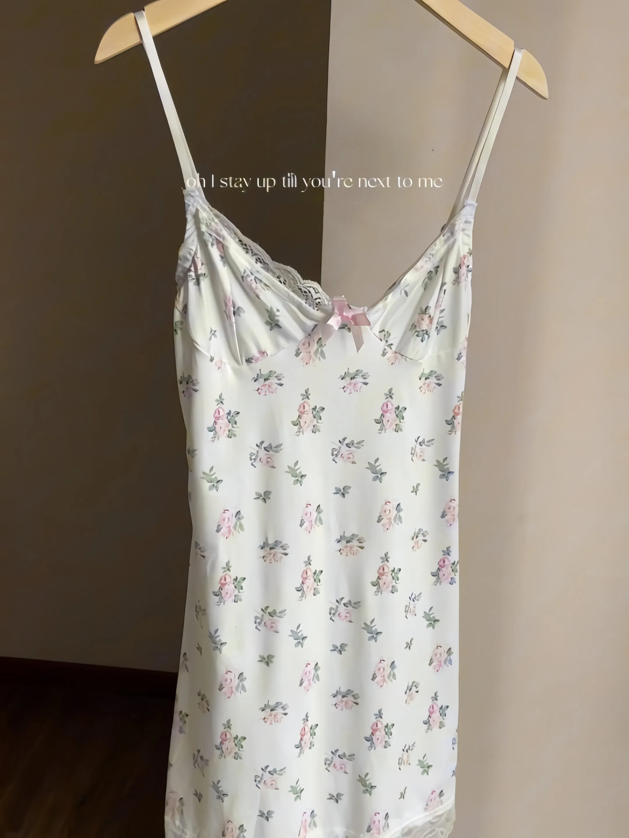 Girlish diary floral mini dress lingerie dress