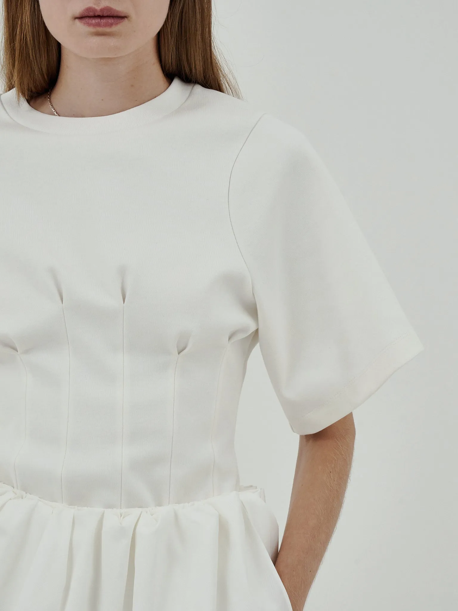 GOEN.J  Slim fitted cotton-jersey top - White