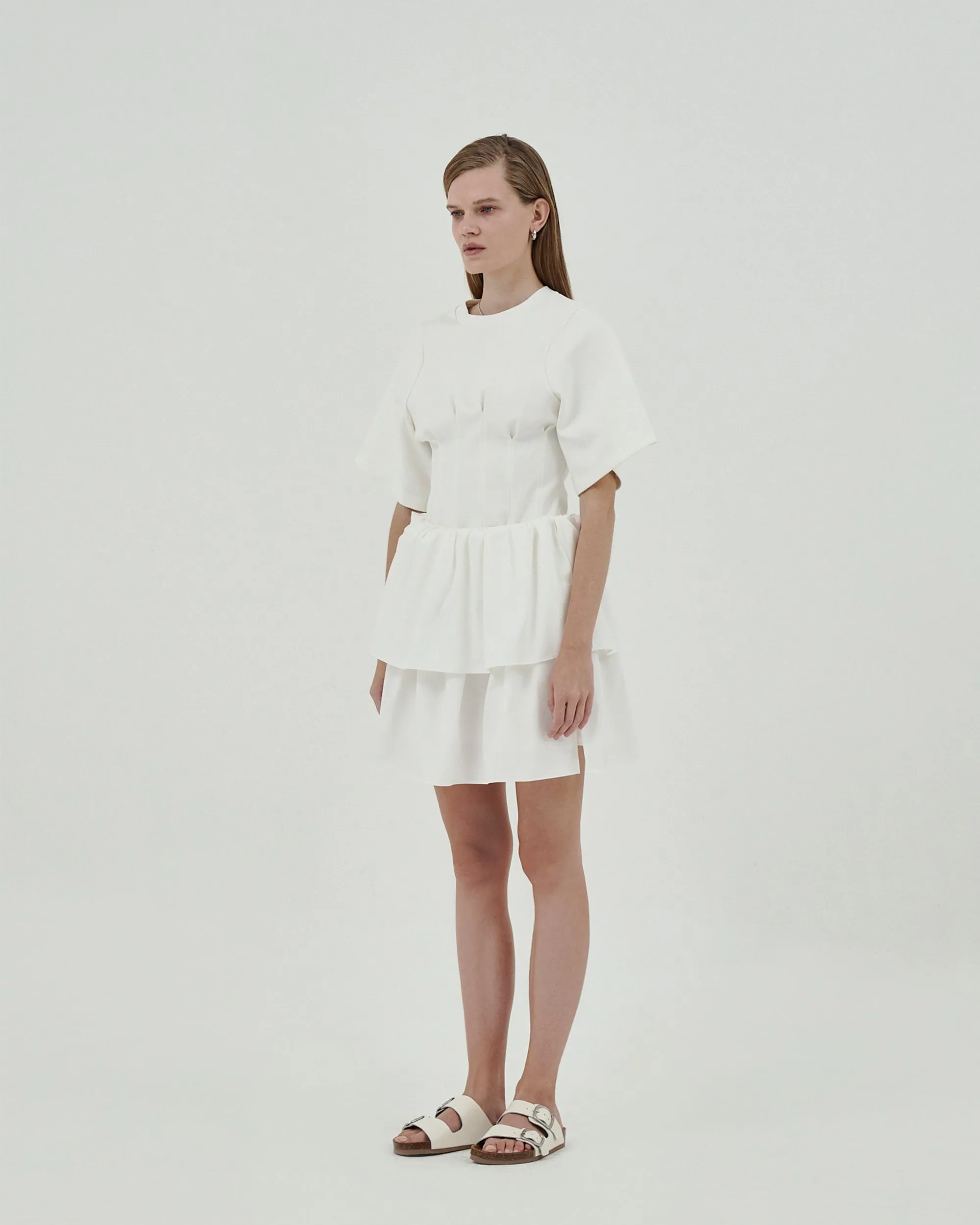GOEN.J  Slim fitted cotton-jersey top - White