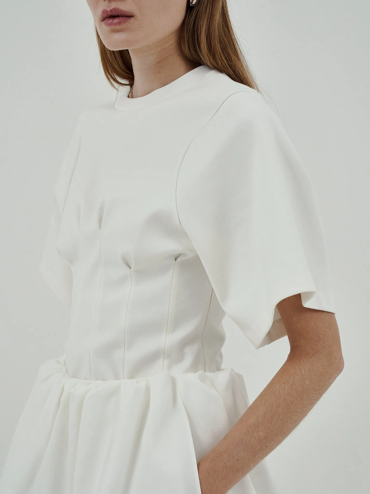 GOEN.J  Slim fitted cotton-jersey top - White