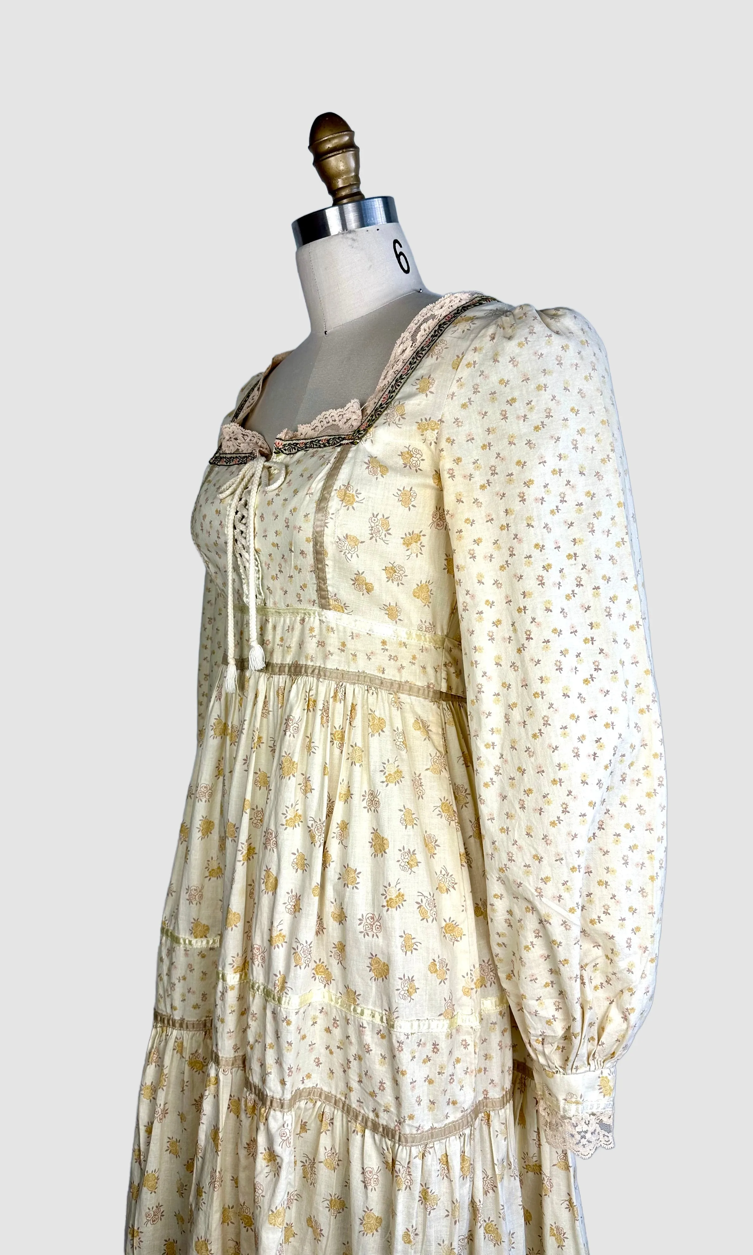 GUNNE SAX by Jessica Vintage 70s Prairie Dress • Small/Medium, Vintage size 11