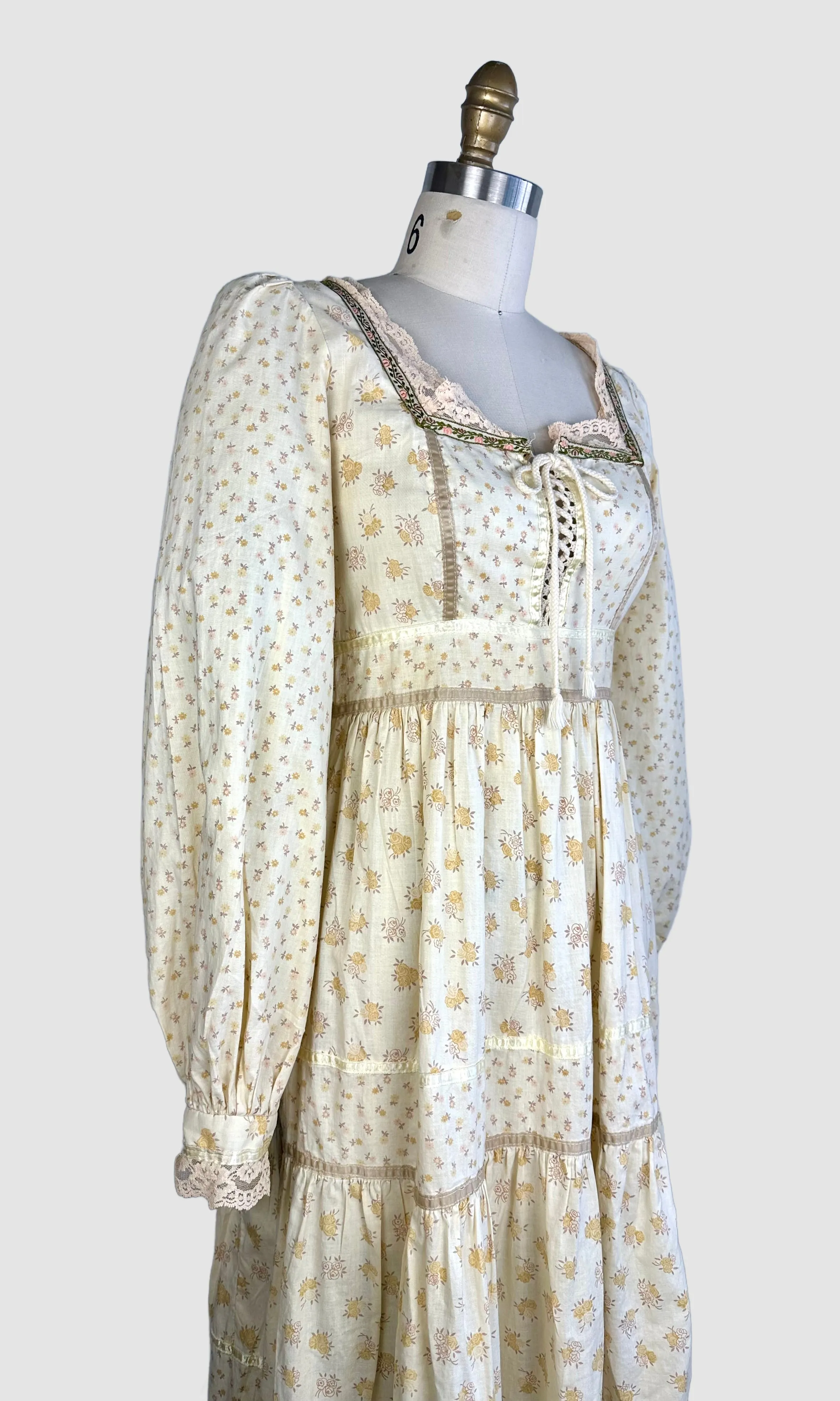 GUNNE SAX by Jessica Vintage 70s Prairie Dress • Small/Medium, Vintage size 11